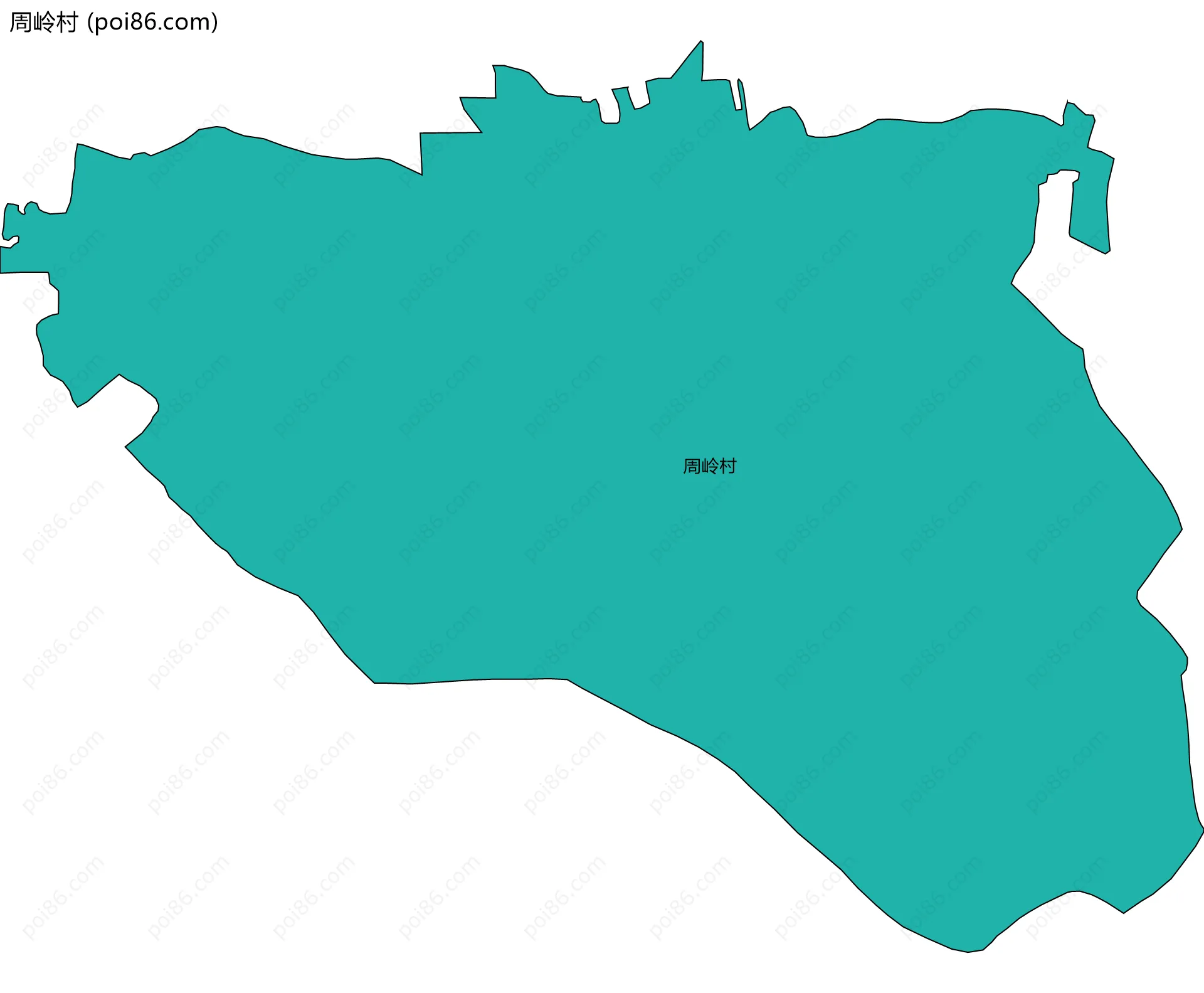 周岭村边界地图