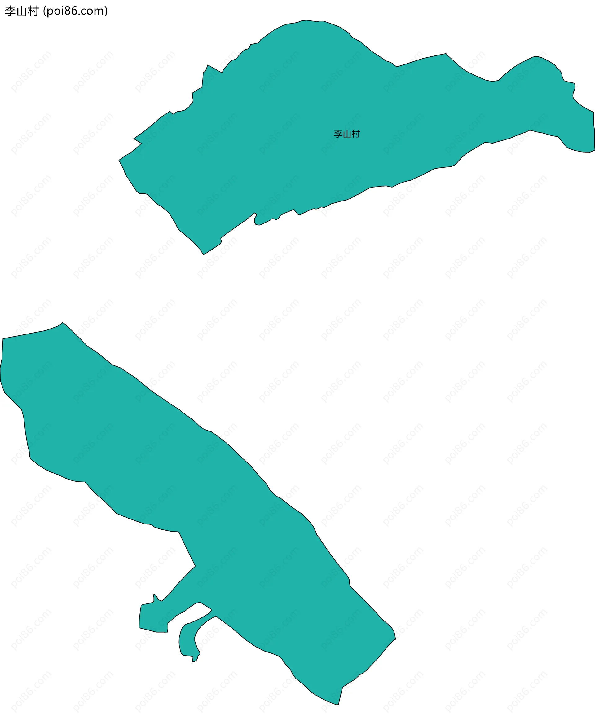 李山村边界地图
