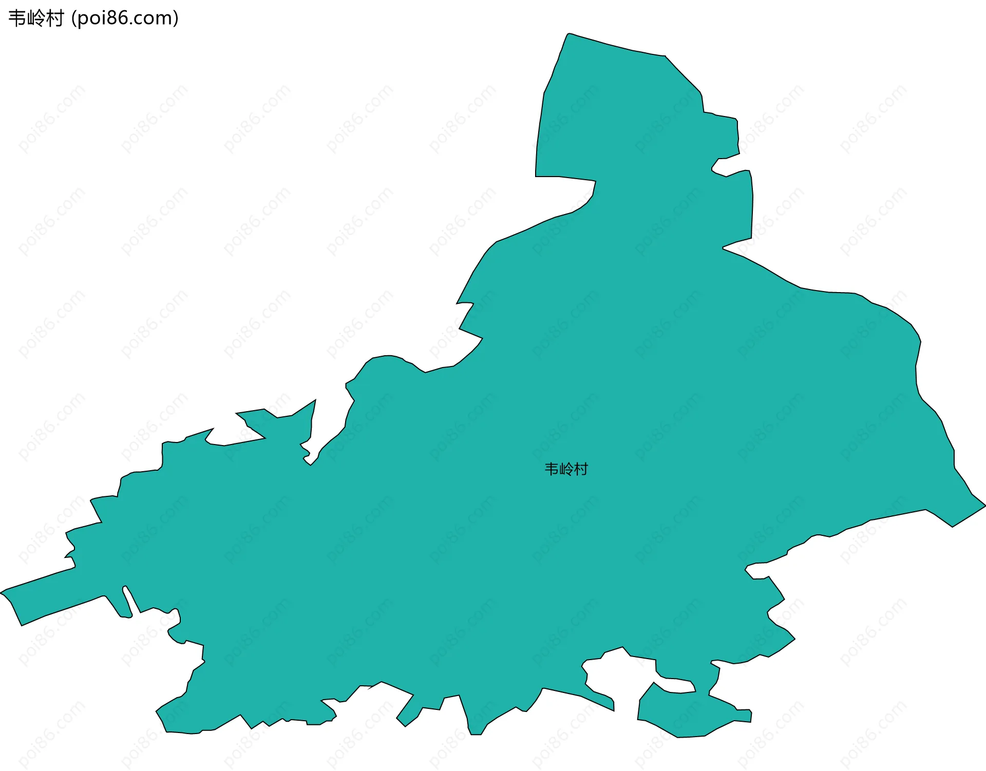 韦岭村边界地图