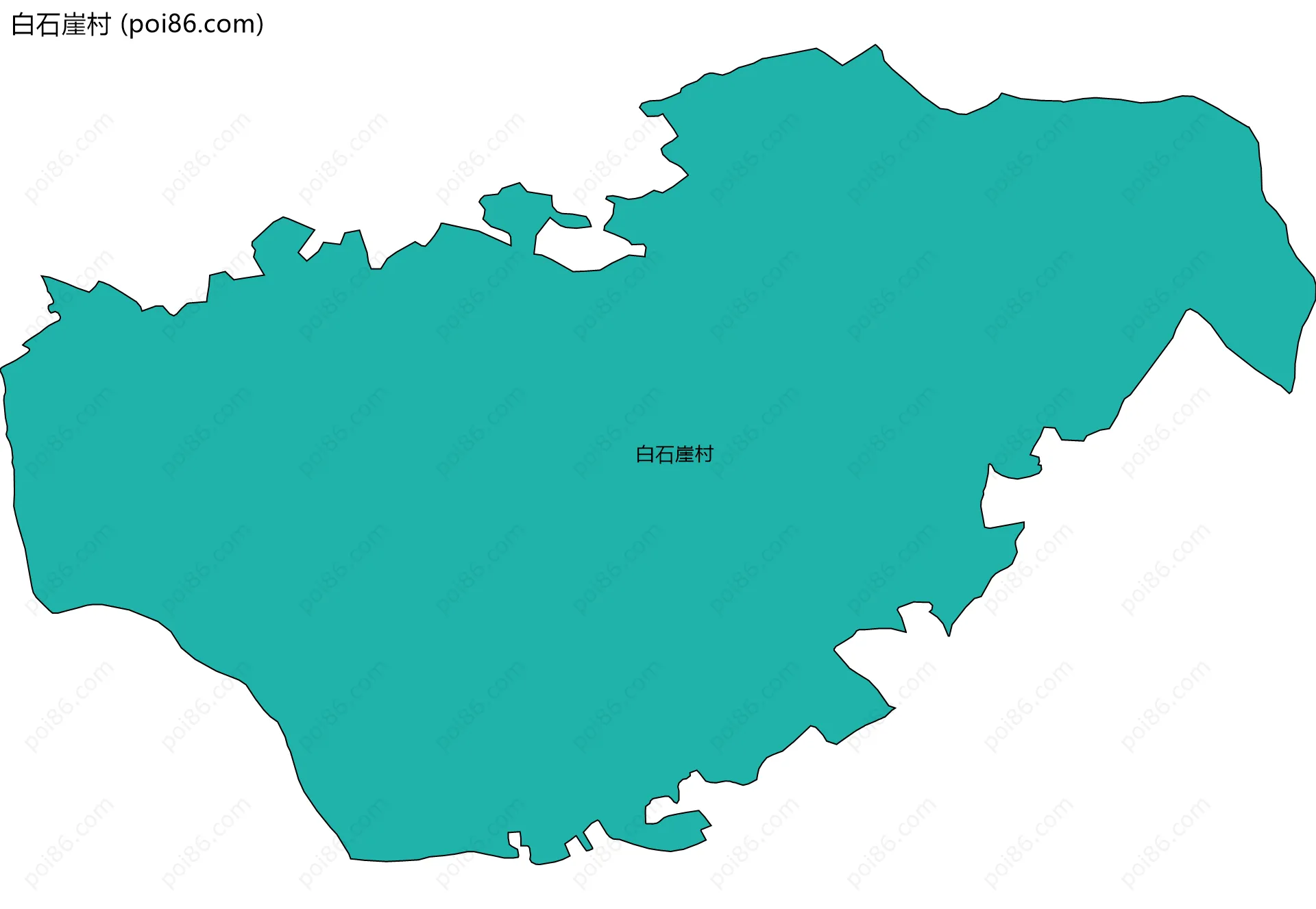 白石崖村边界地图