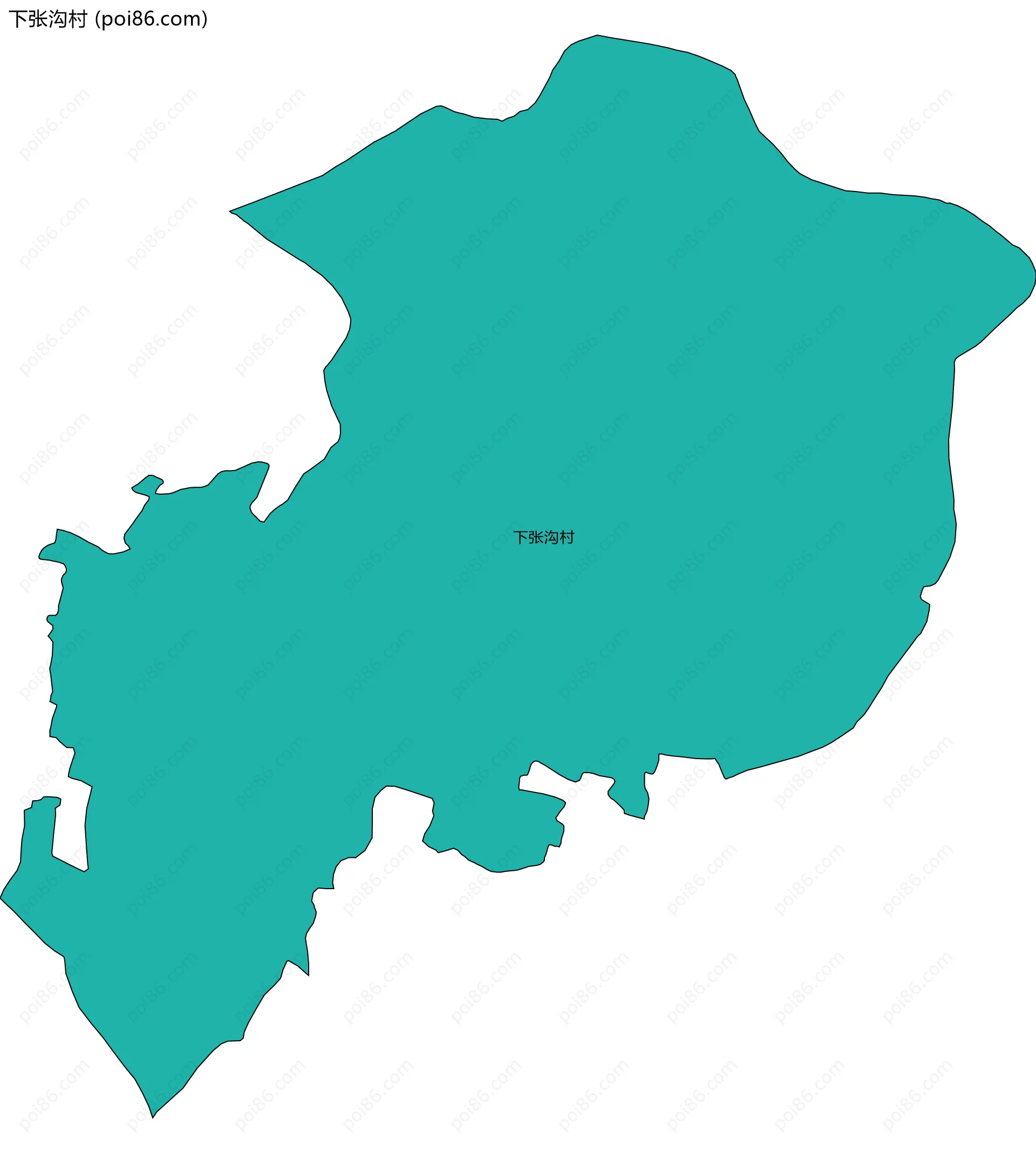 下张沟村边界地图