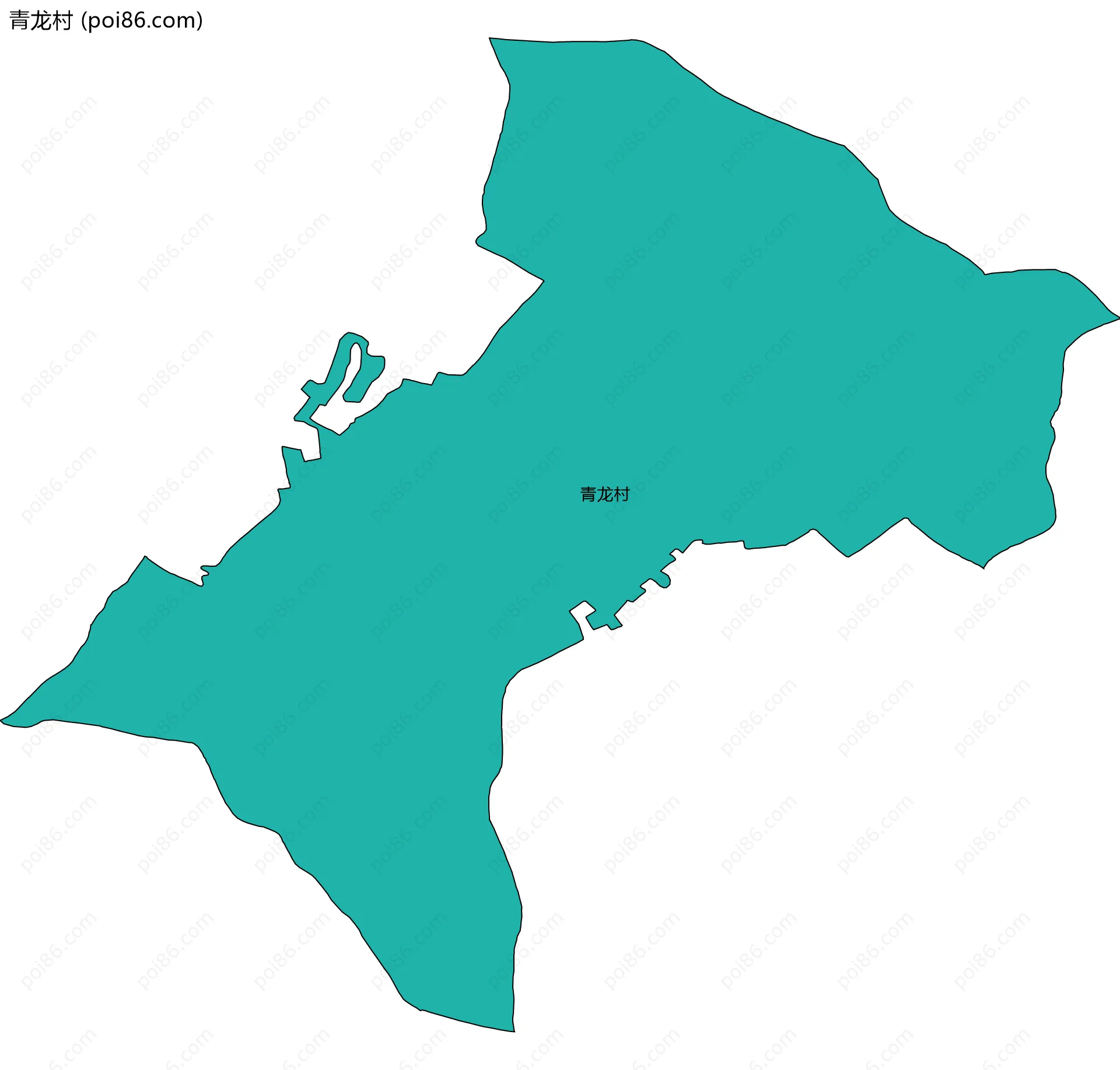 青龙村边界地图