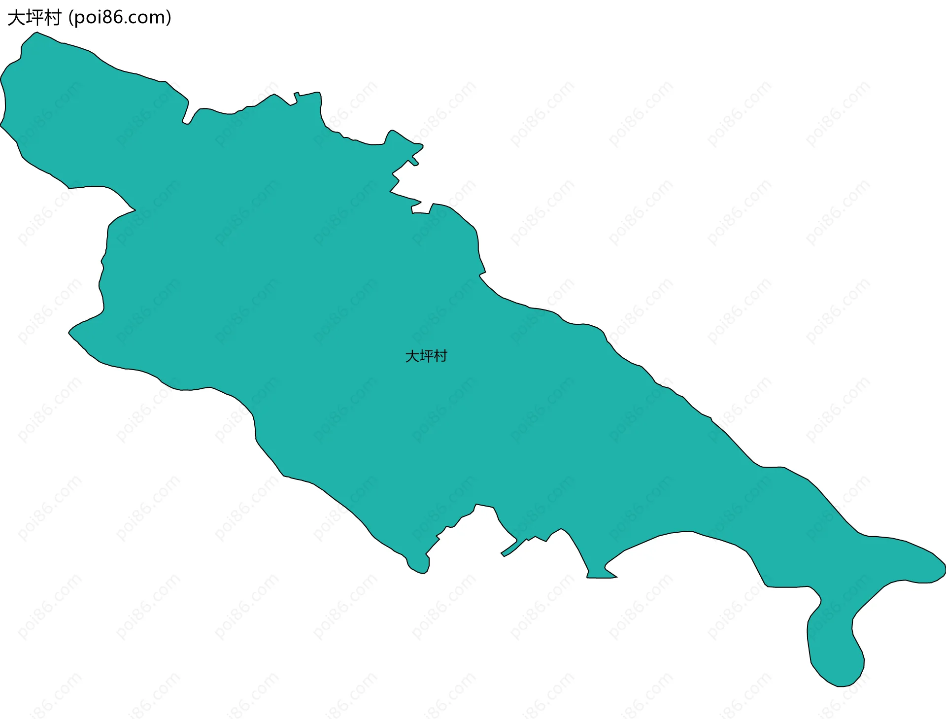 大坪村边界地图