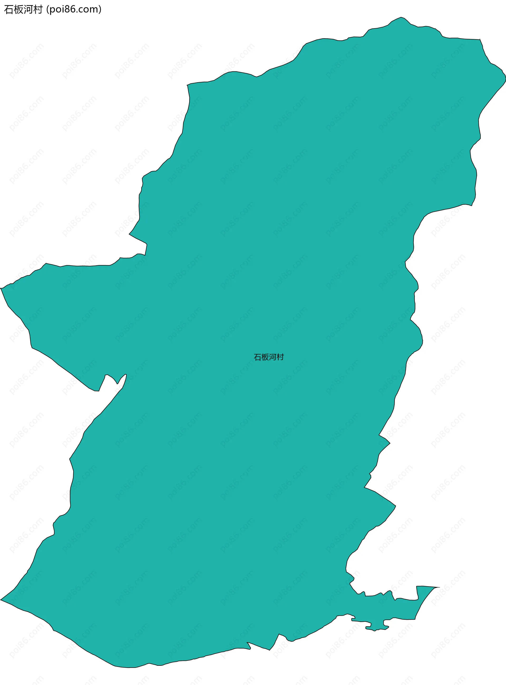 石板河村边界地图