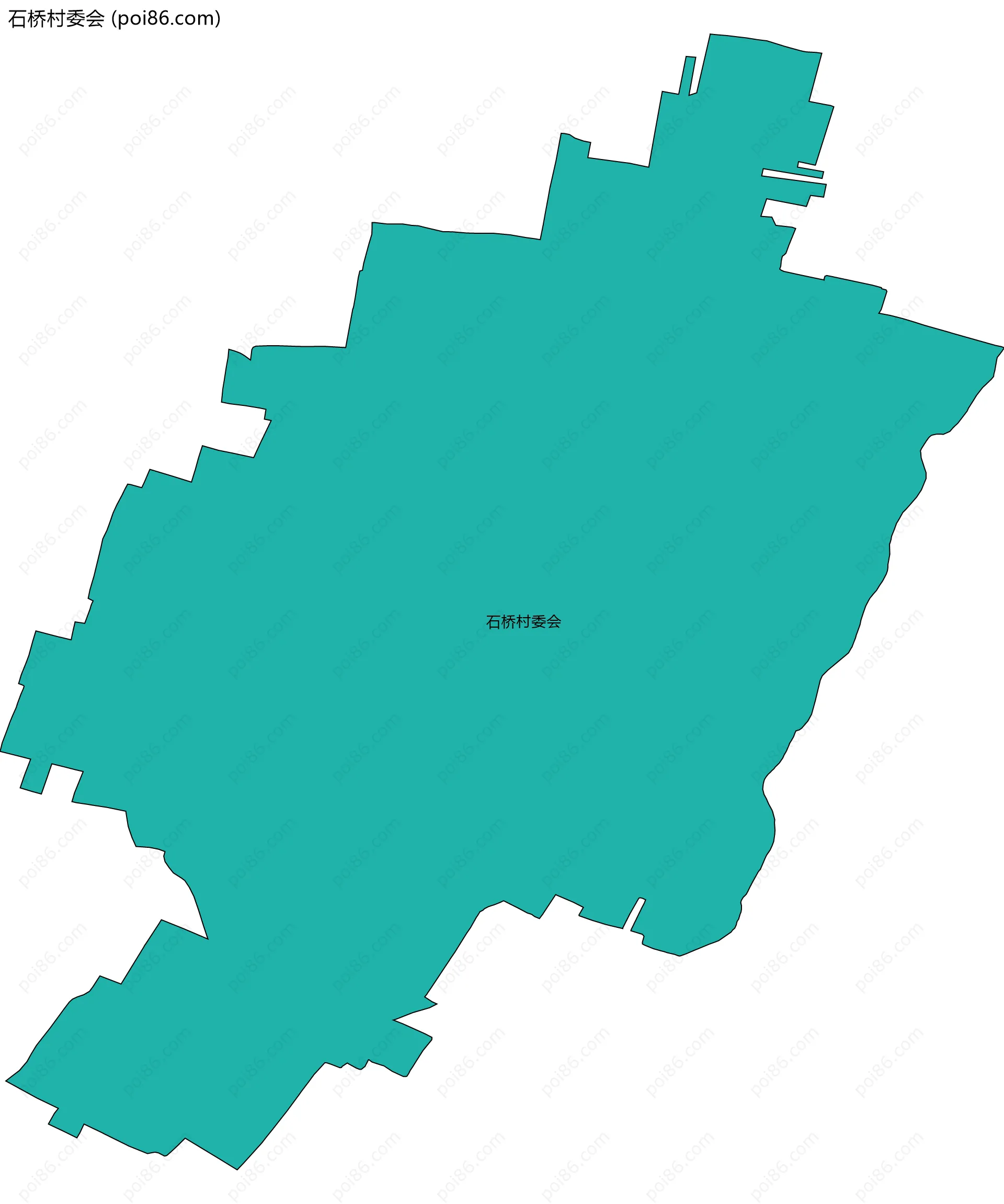 石桥村委会边界地图