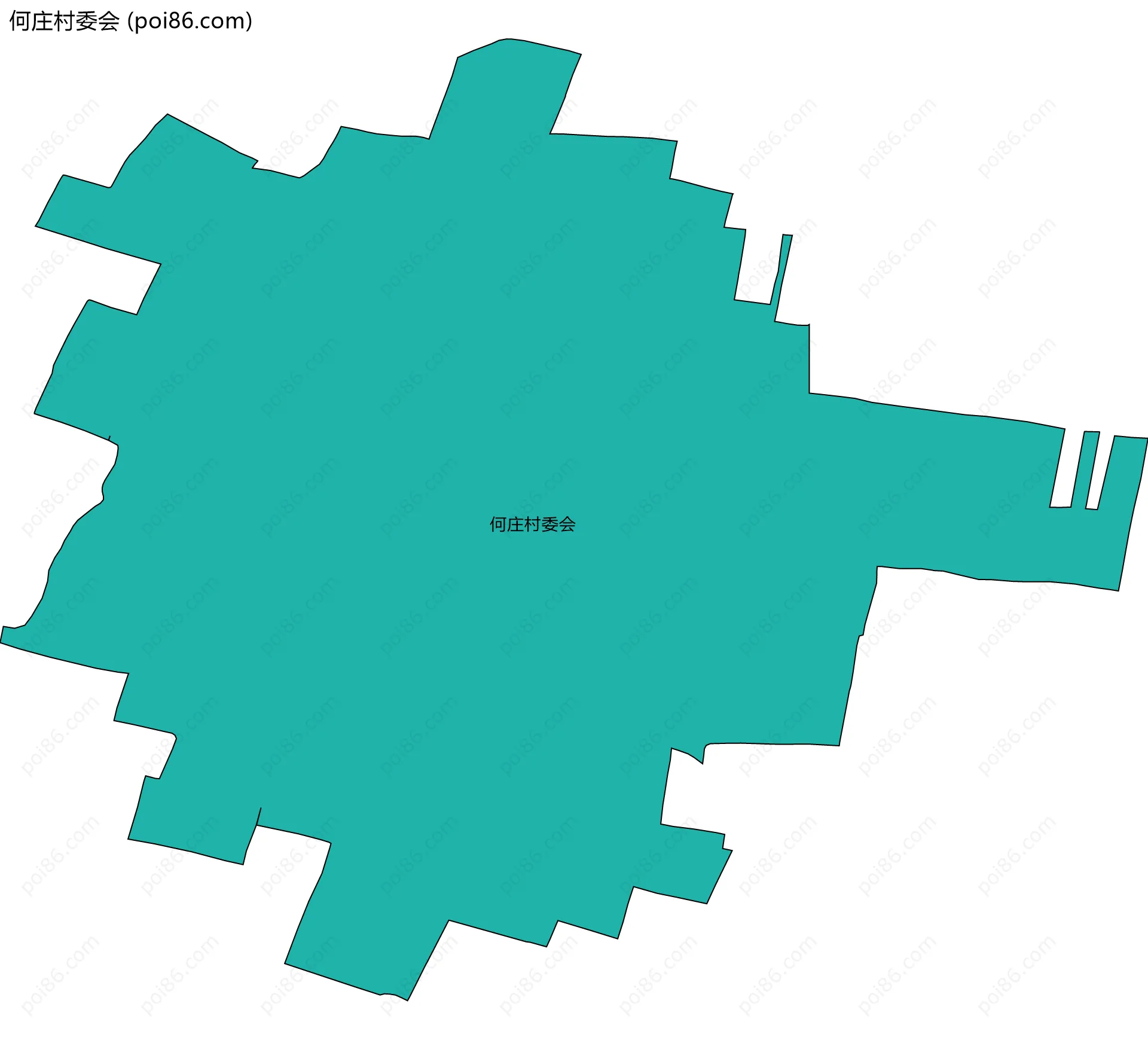 何庄村委会边界地图