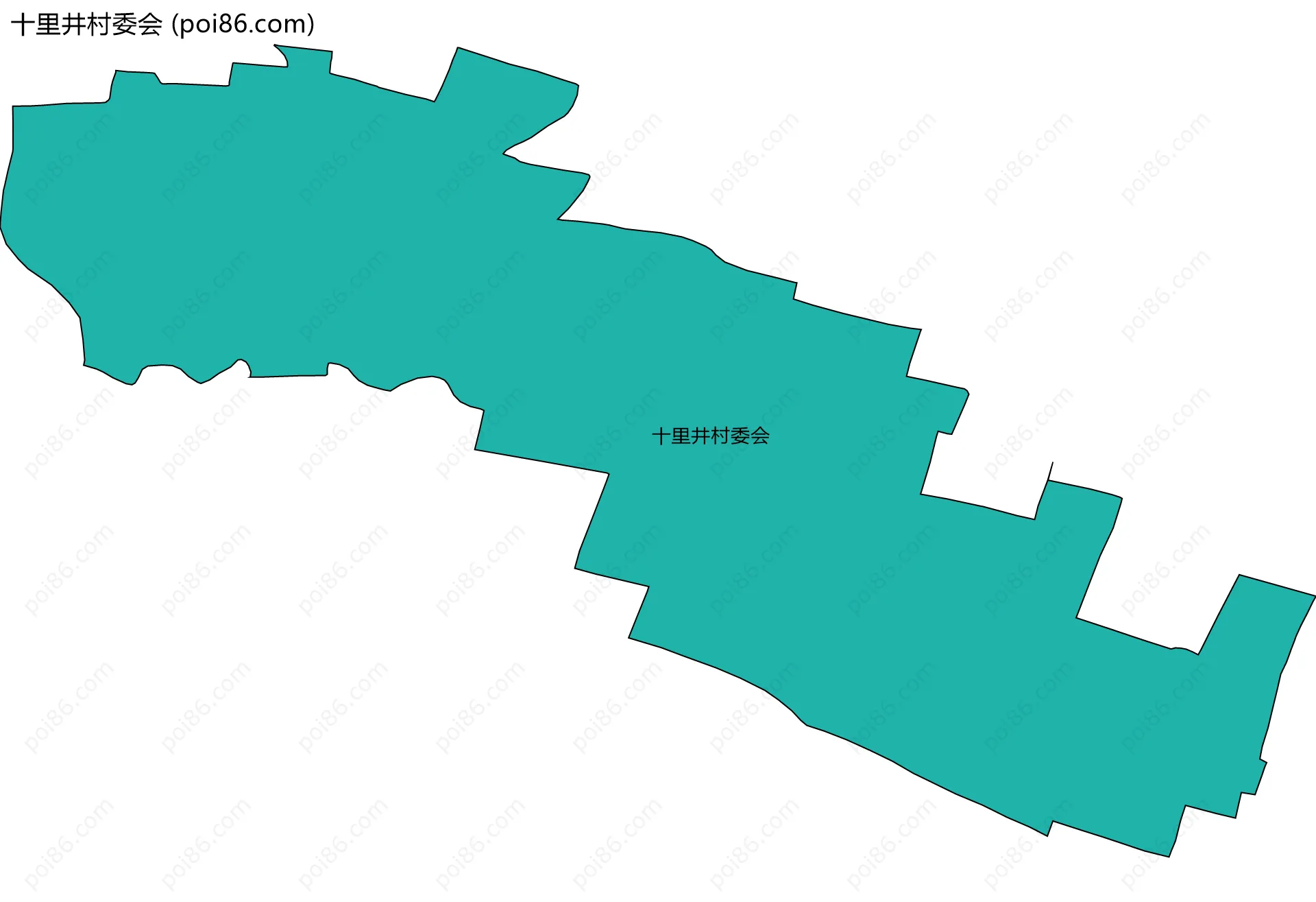 十里井村委会边界地图