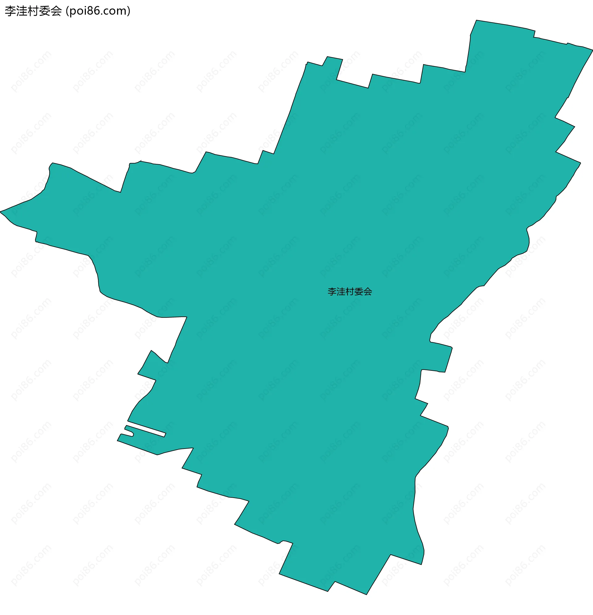 李洼村委会边界地图