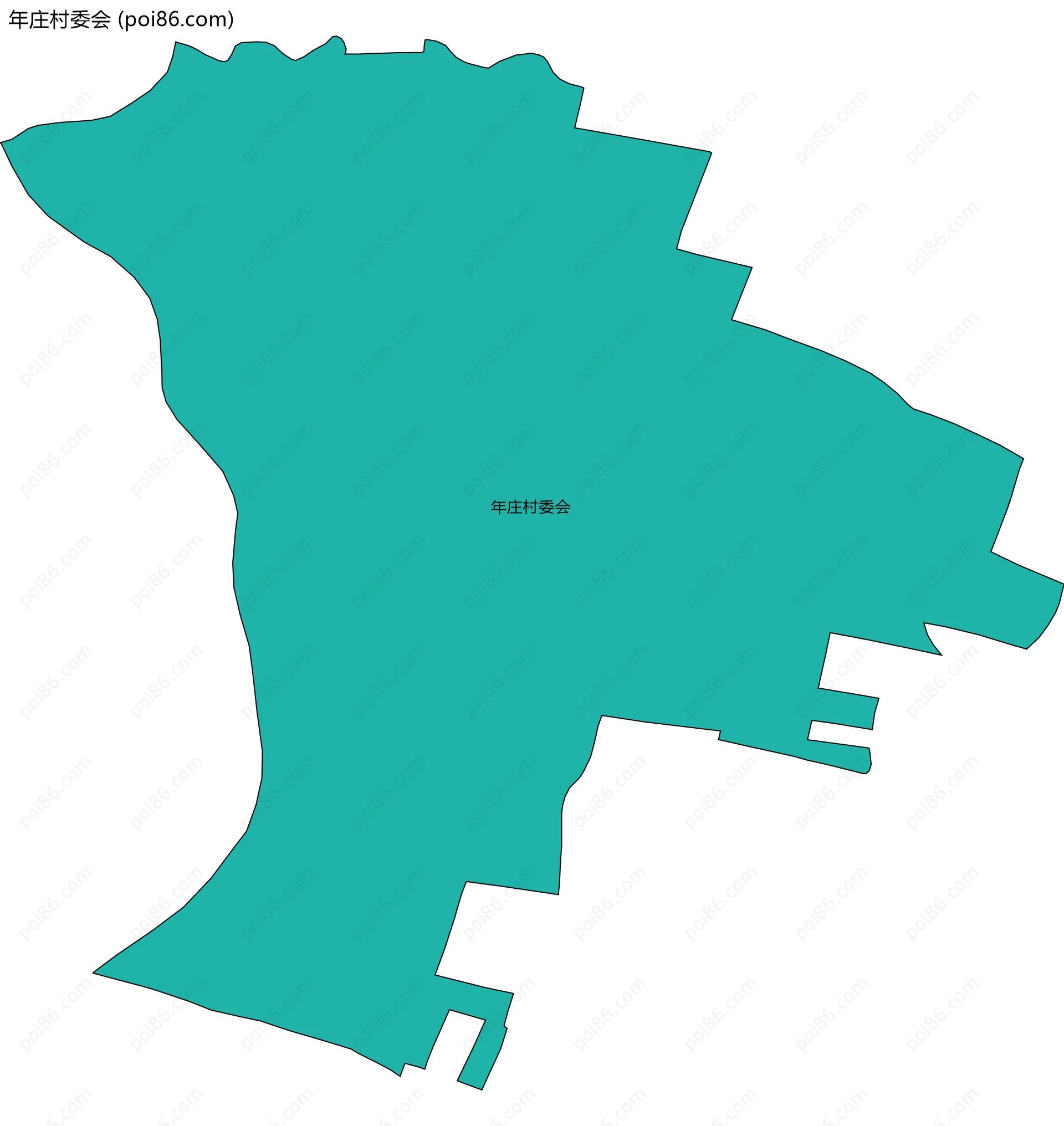 年庄村委会边界地图