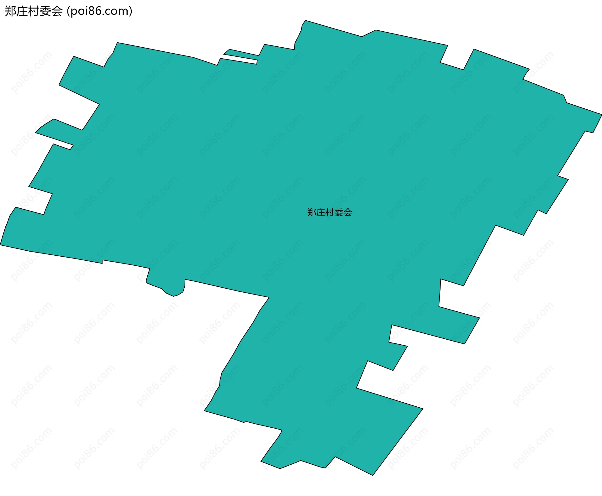 郑庄村委会边界地图