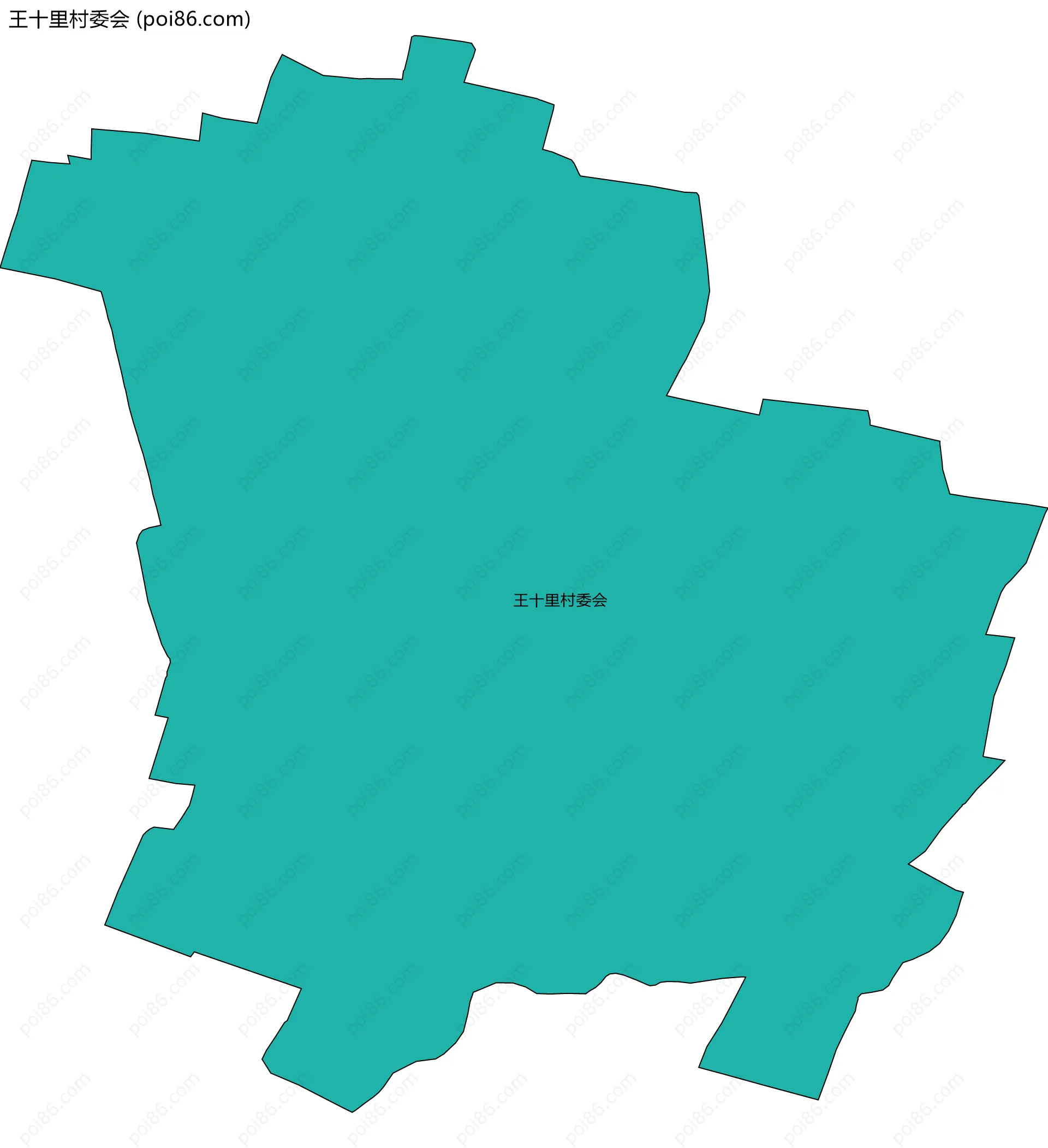 王十里村委会边界地图