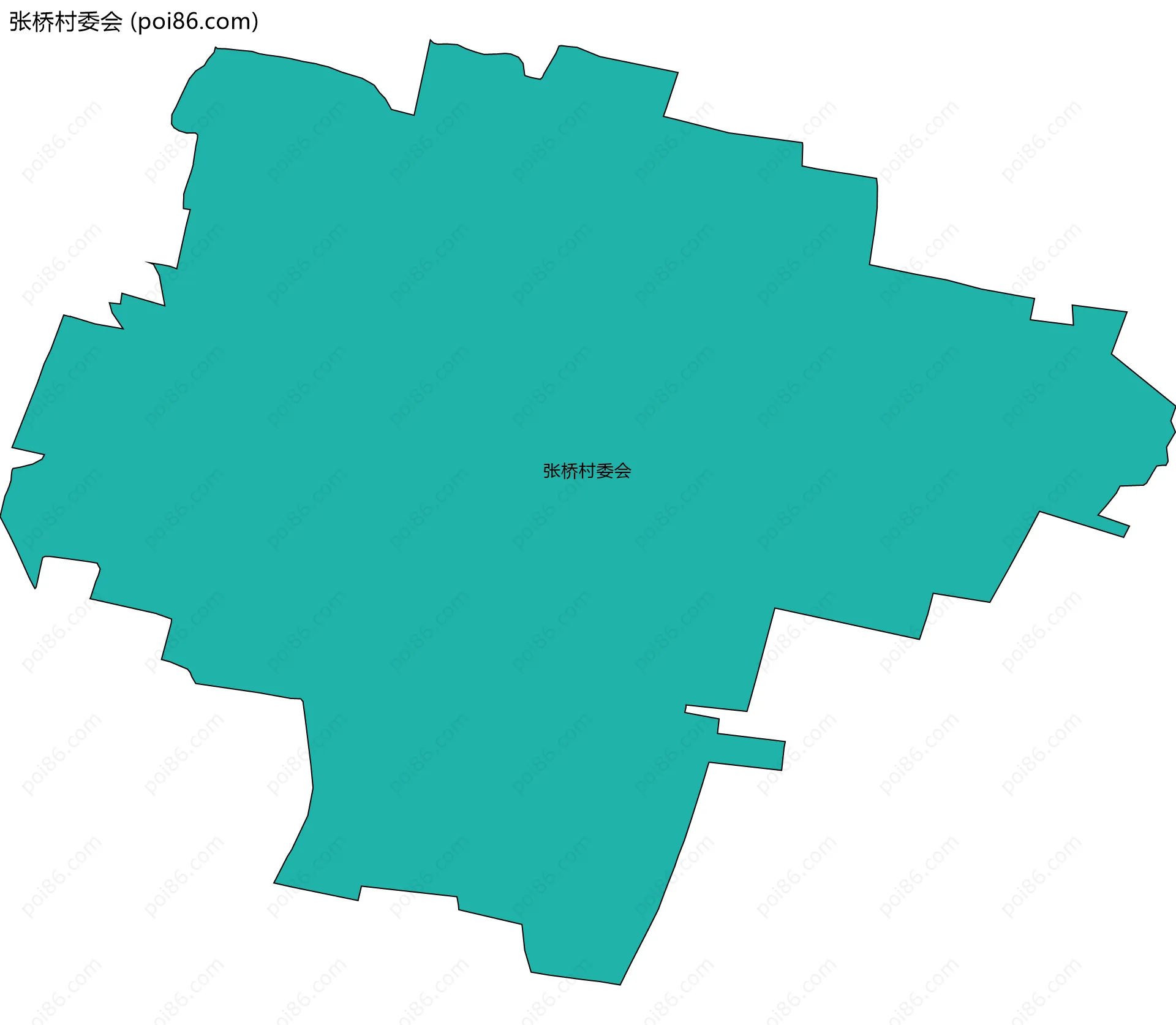 张桥村委会边界地图