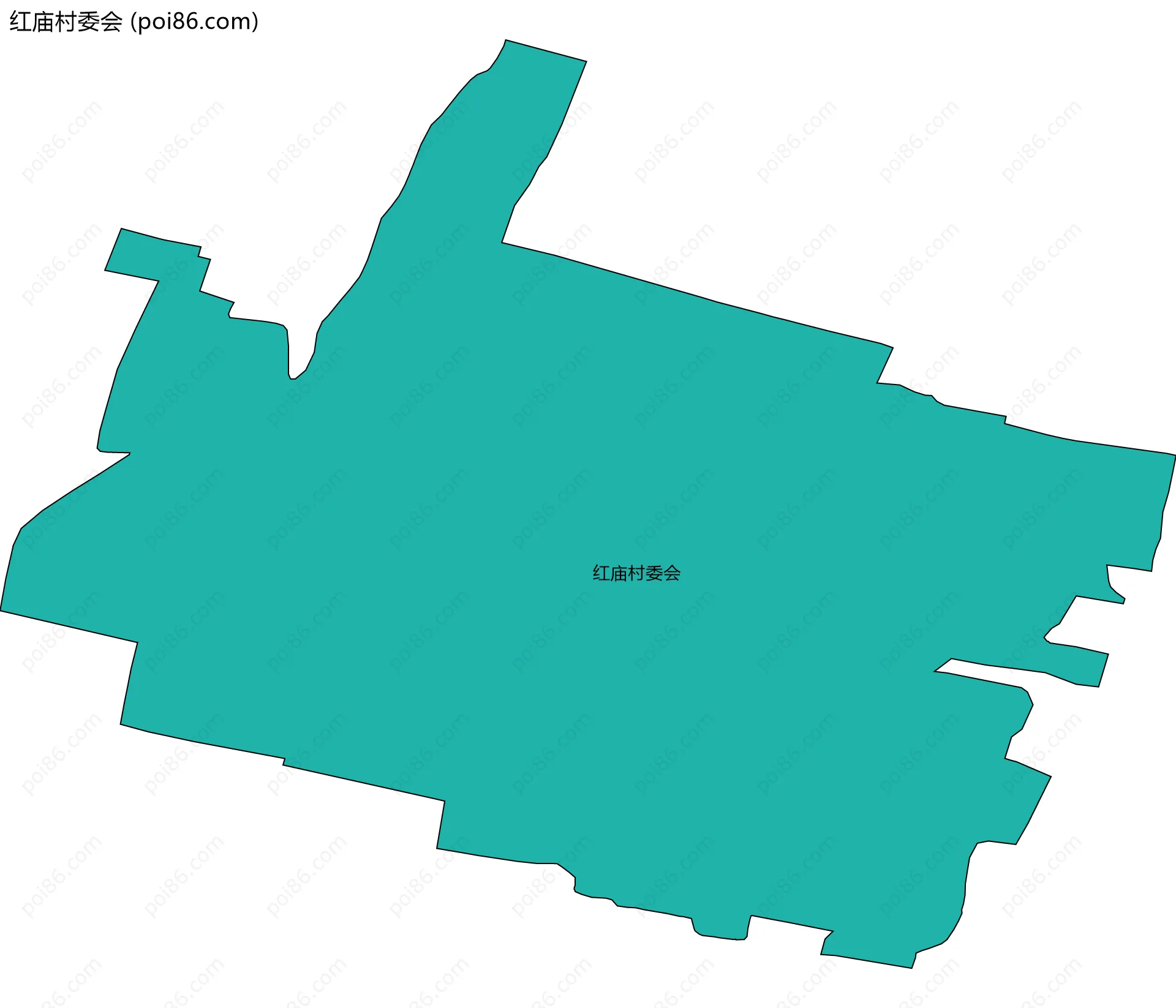 红庙村委会边界地图