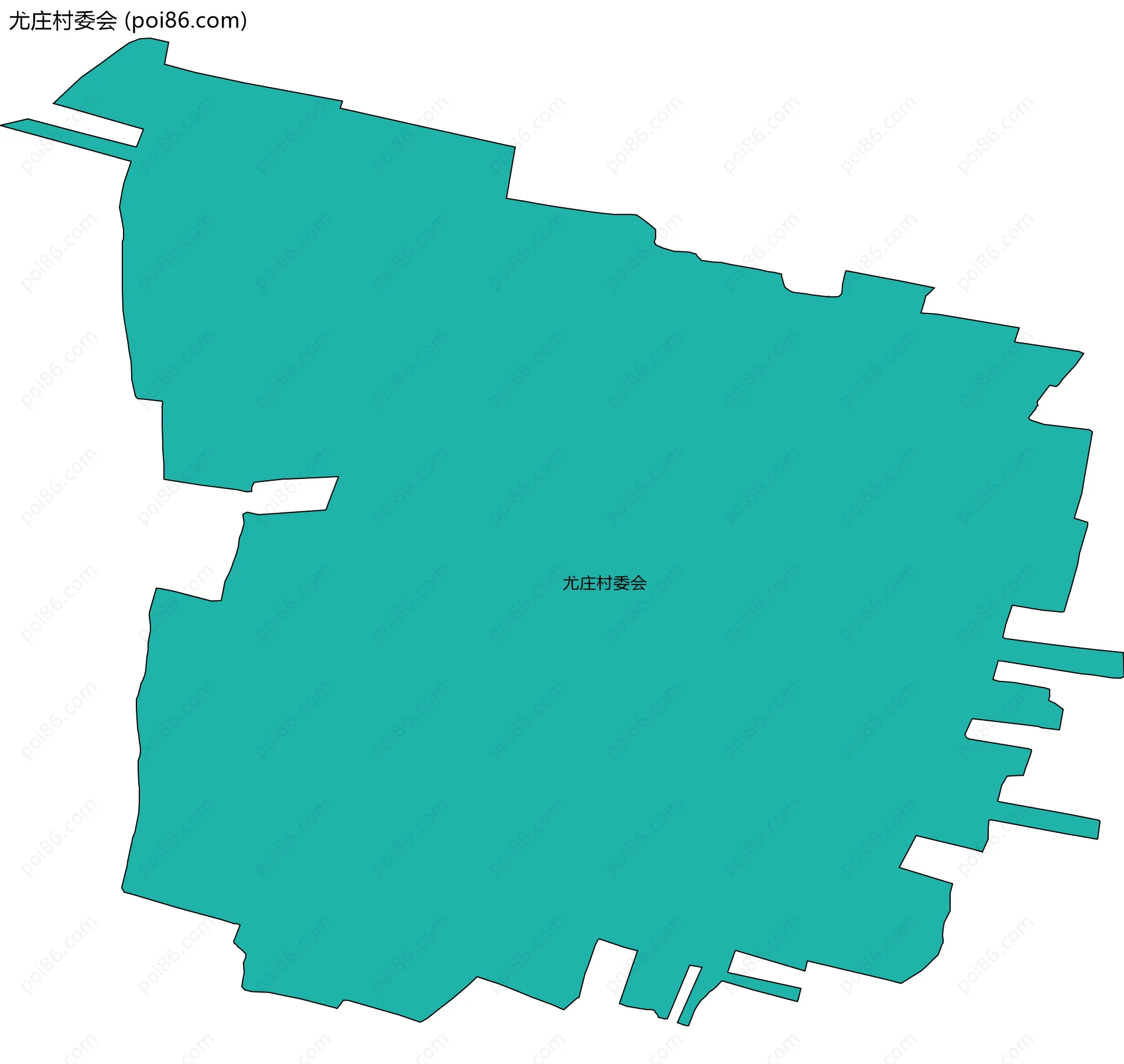 尤庄村委会边界地图