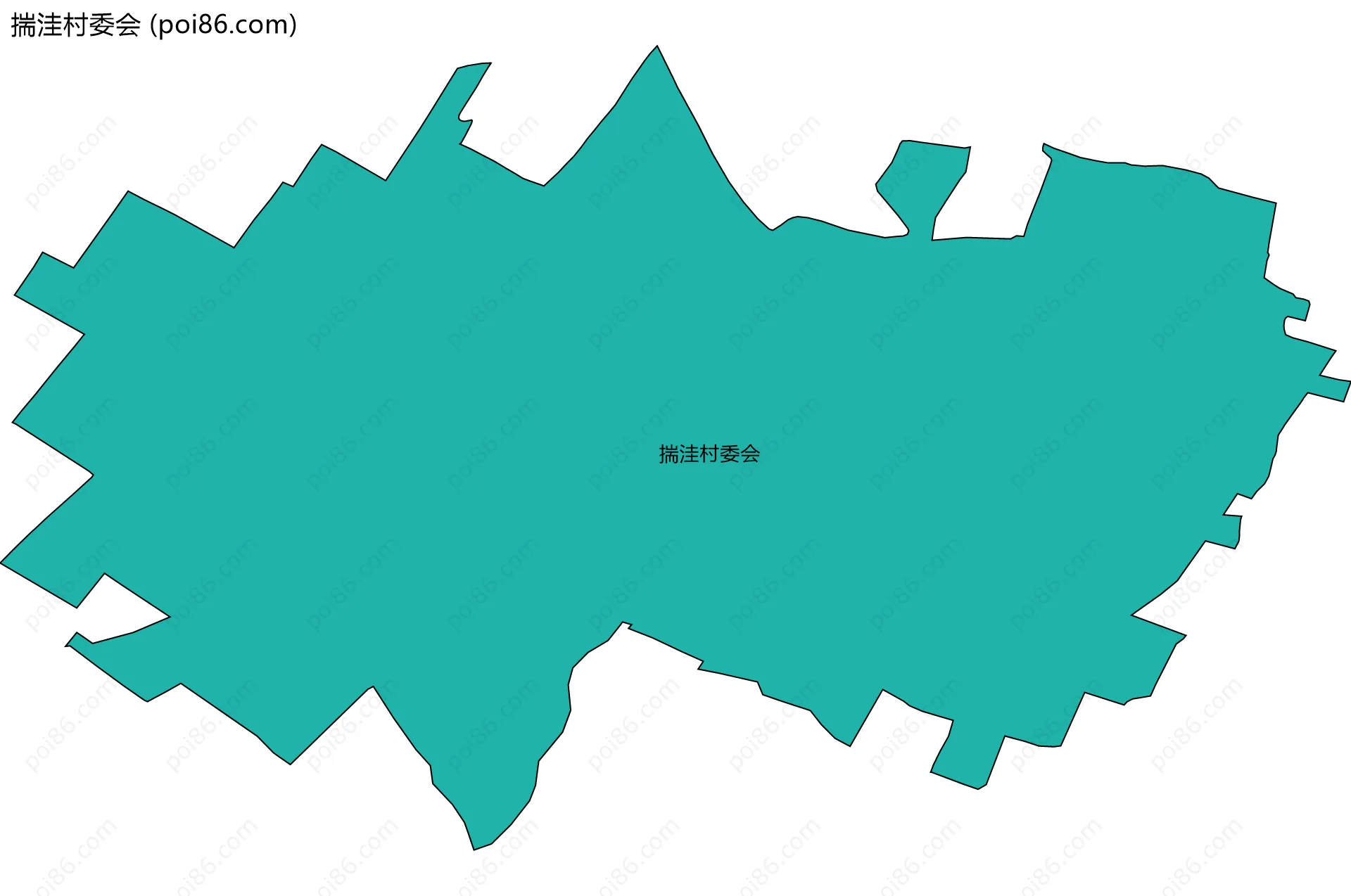 揣洼村委会边界地图
