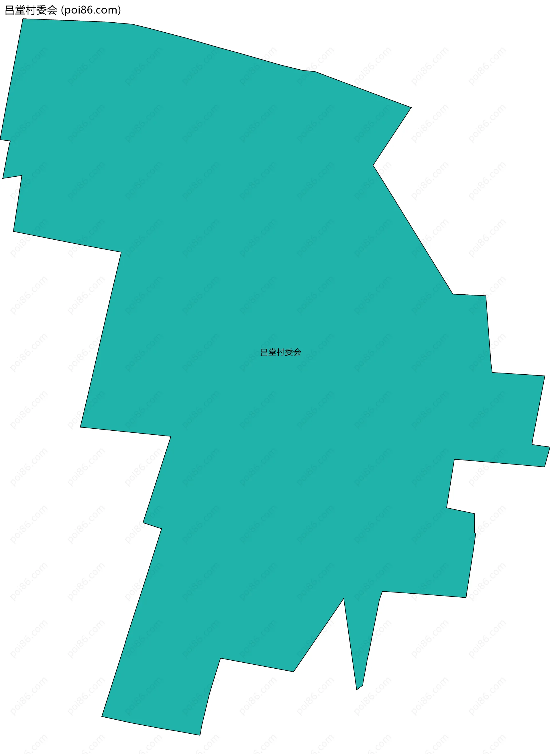 吕堂村委会边界地图