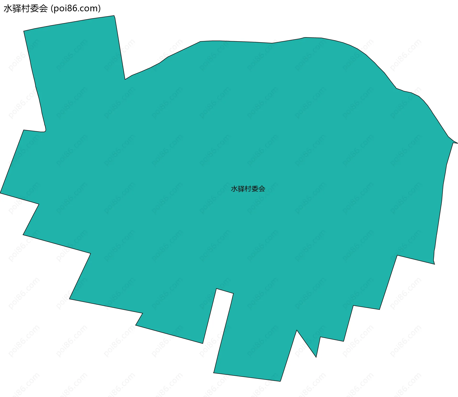 水驿村委会边界地图