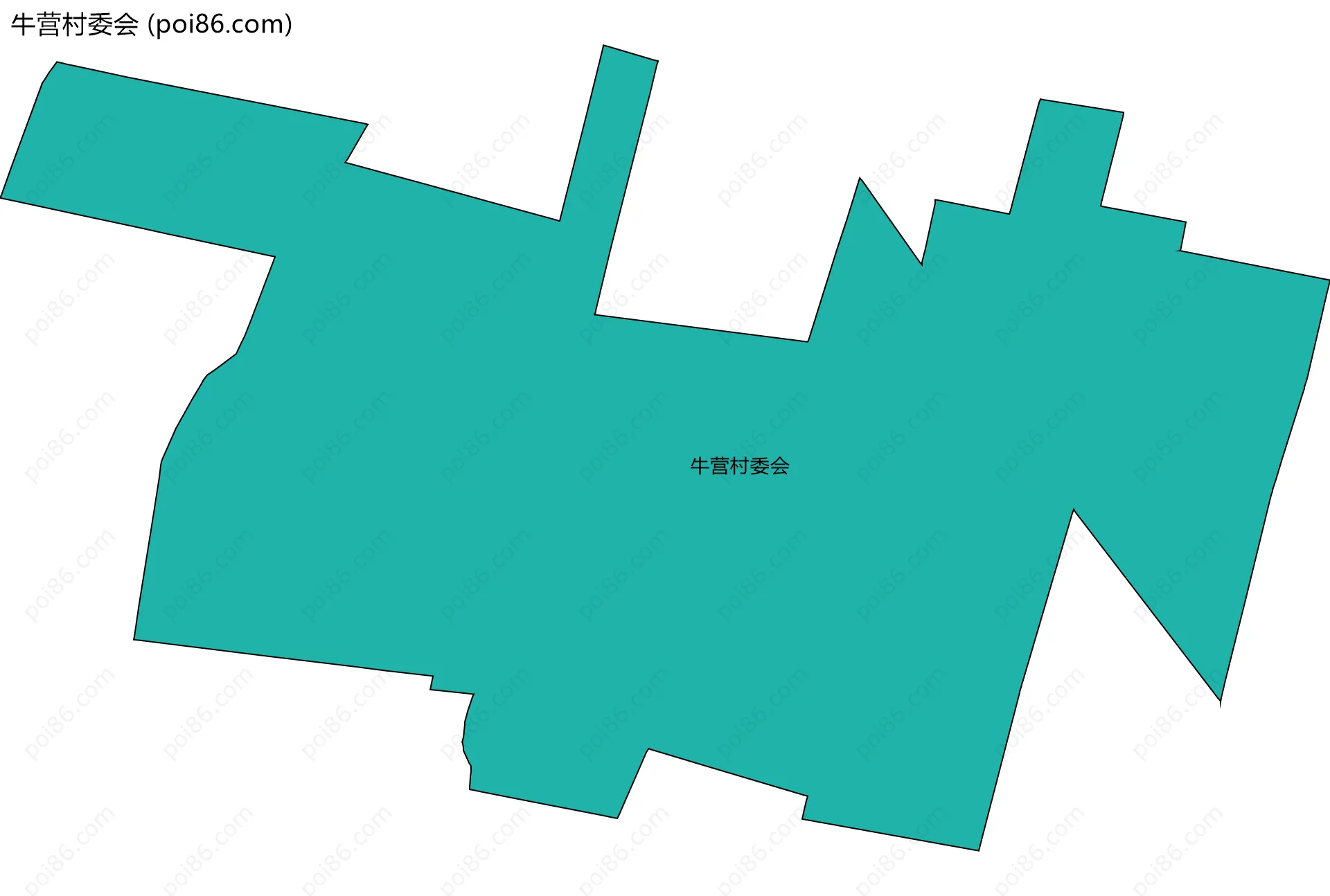 牛营村委会边界地图