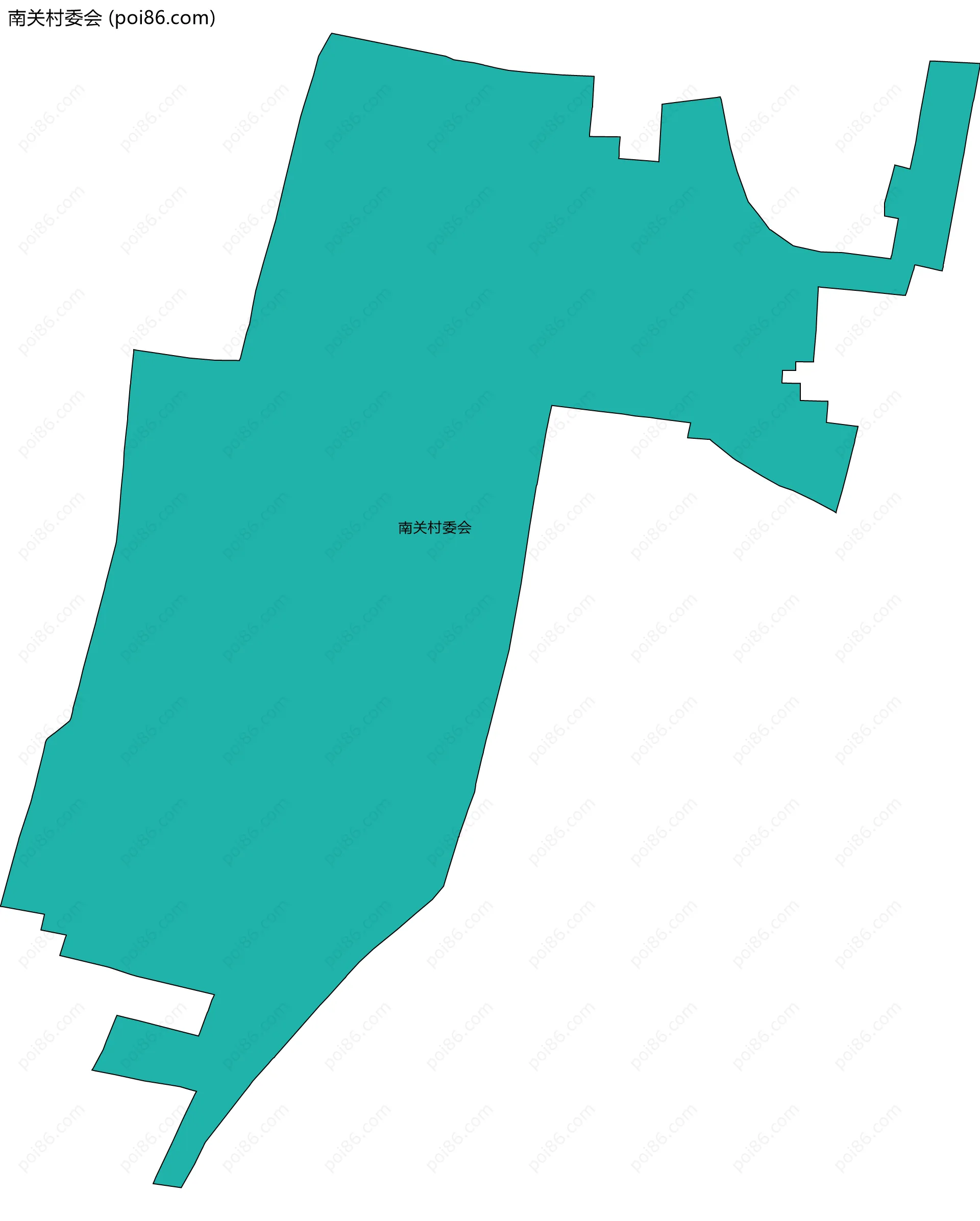 南关村委会边界地图