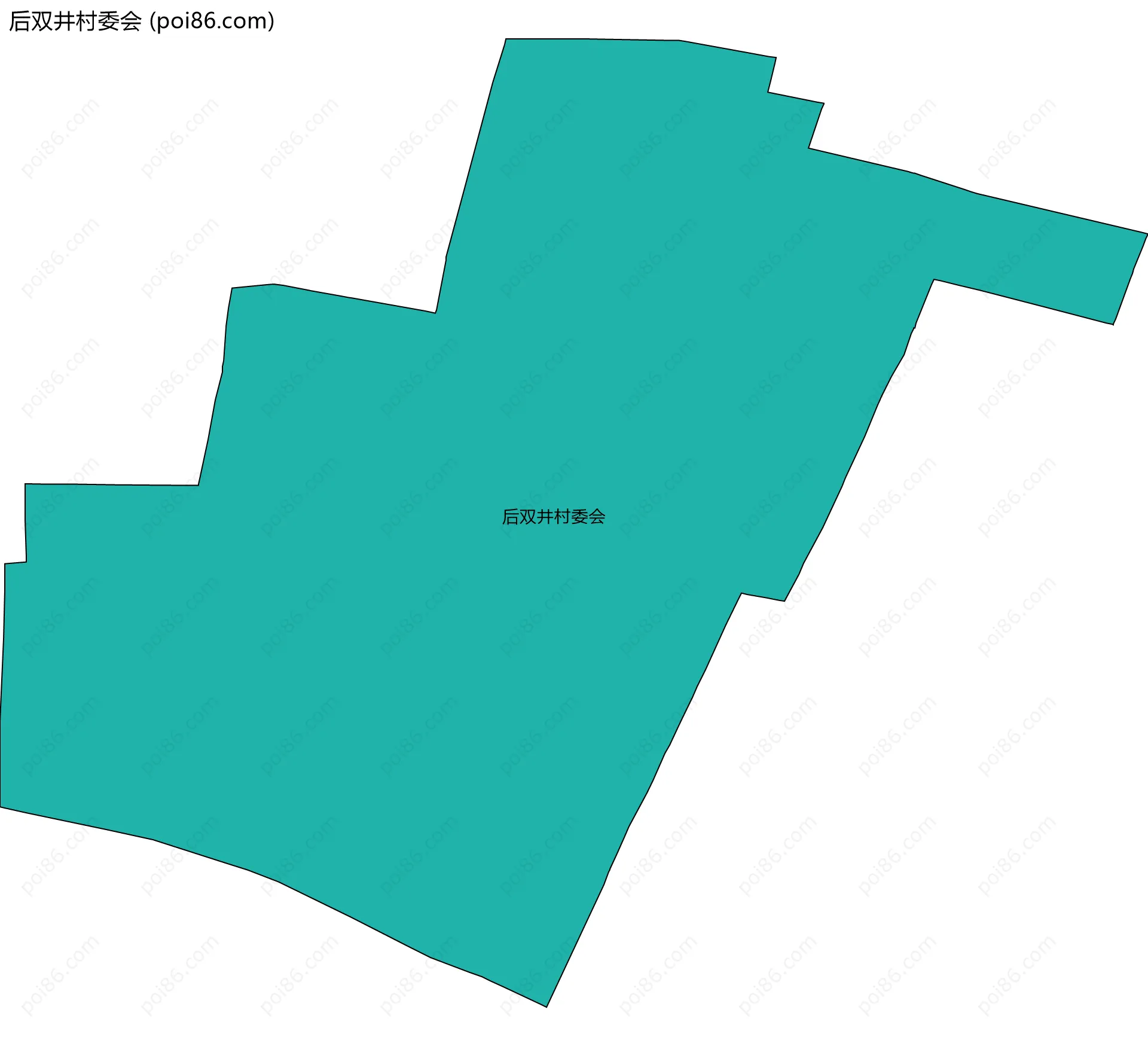 后双井村委会边界地图