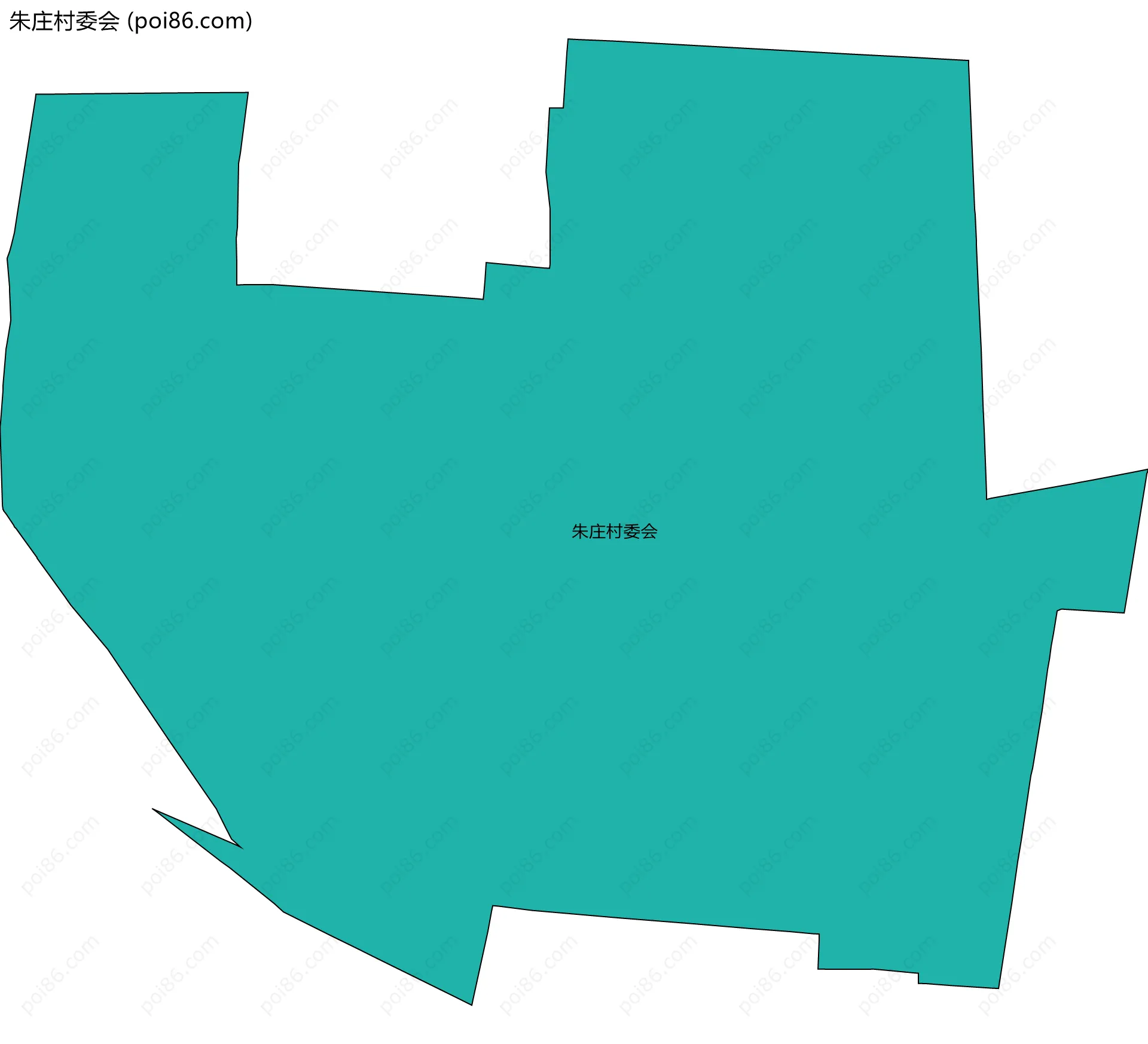 朱庄村委会边界地图