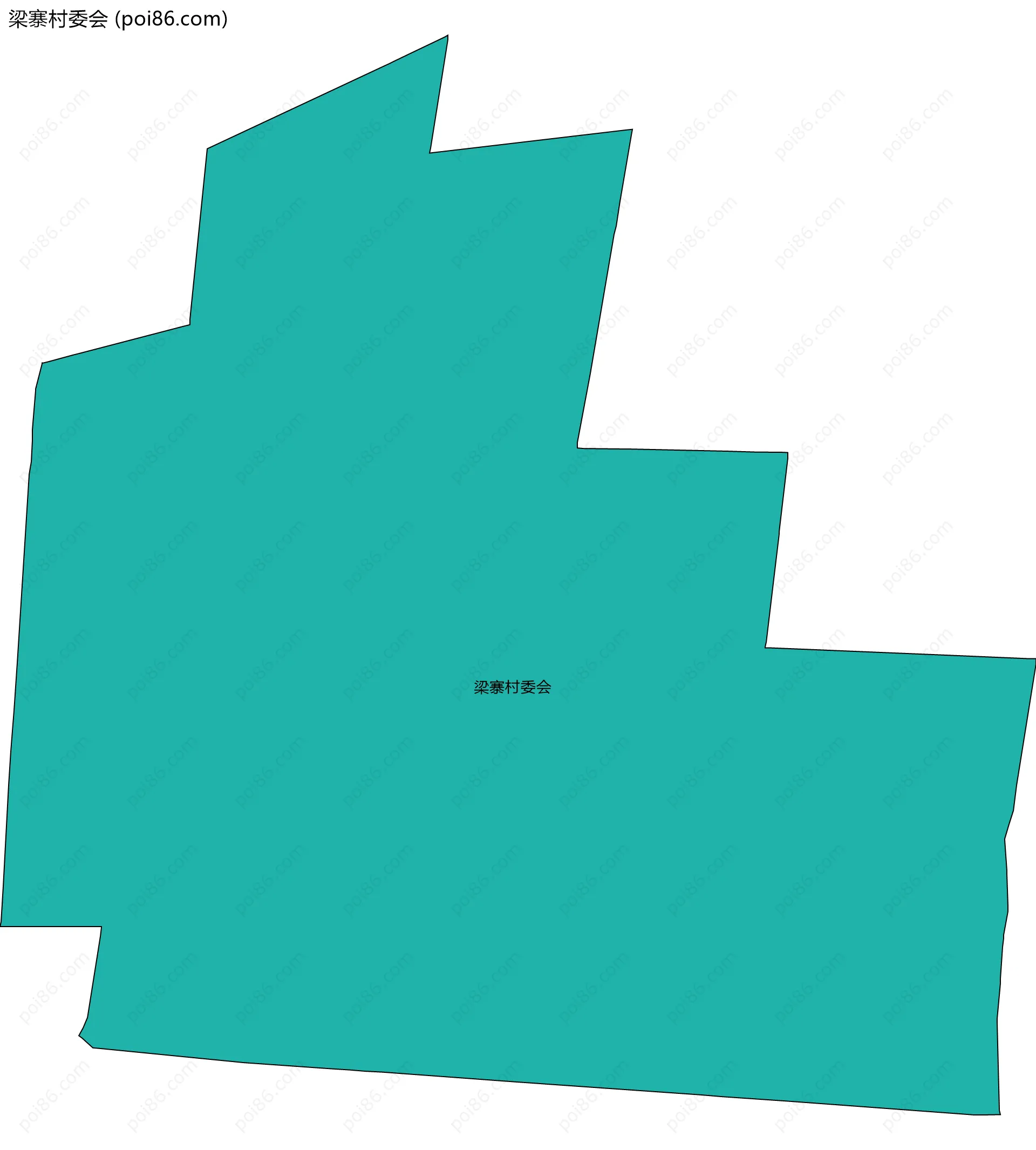 梁寨村委会边界地图