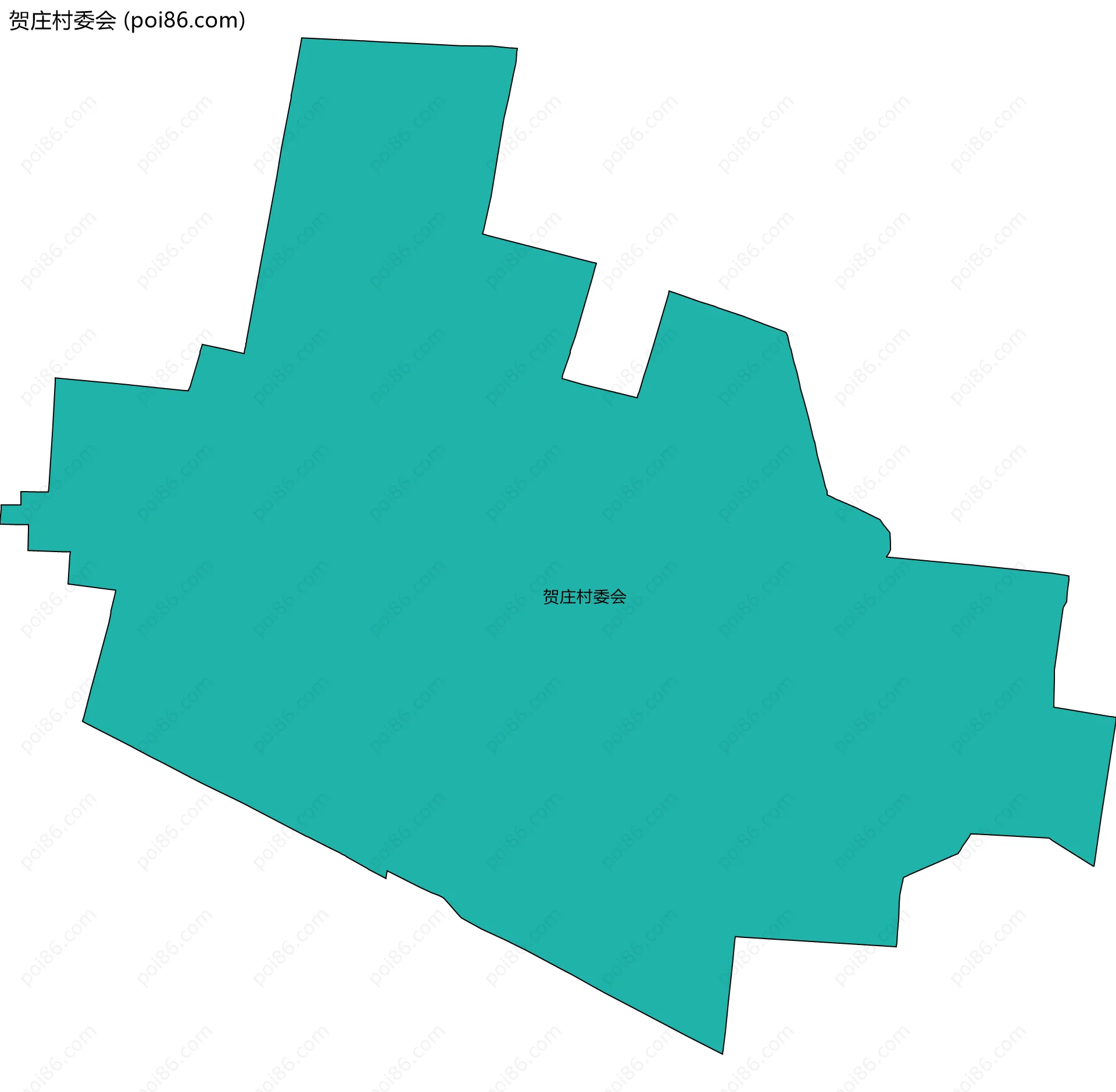 贺庄村委会边界地图