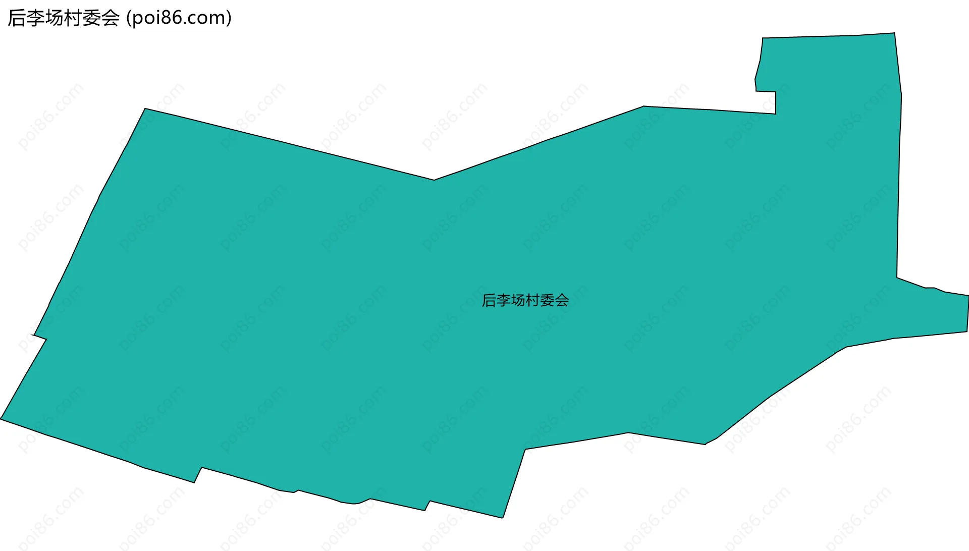 后李场村委会边界地图