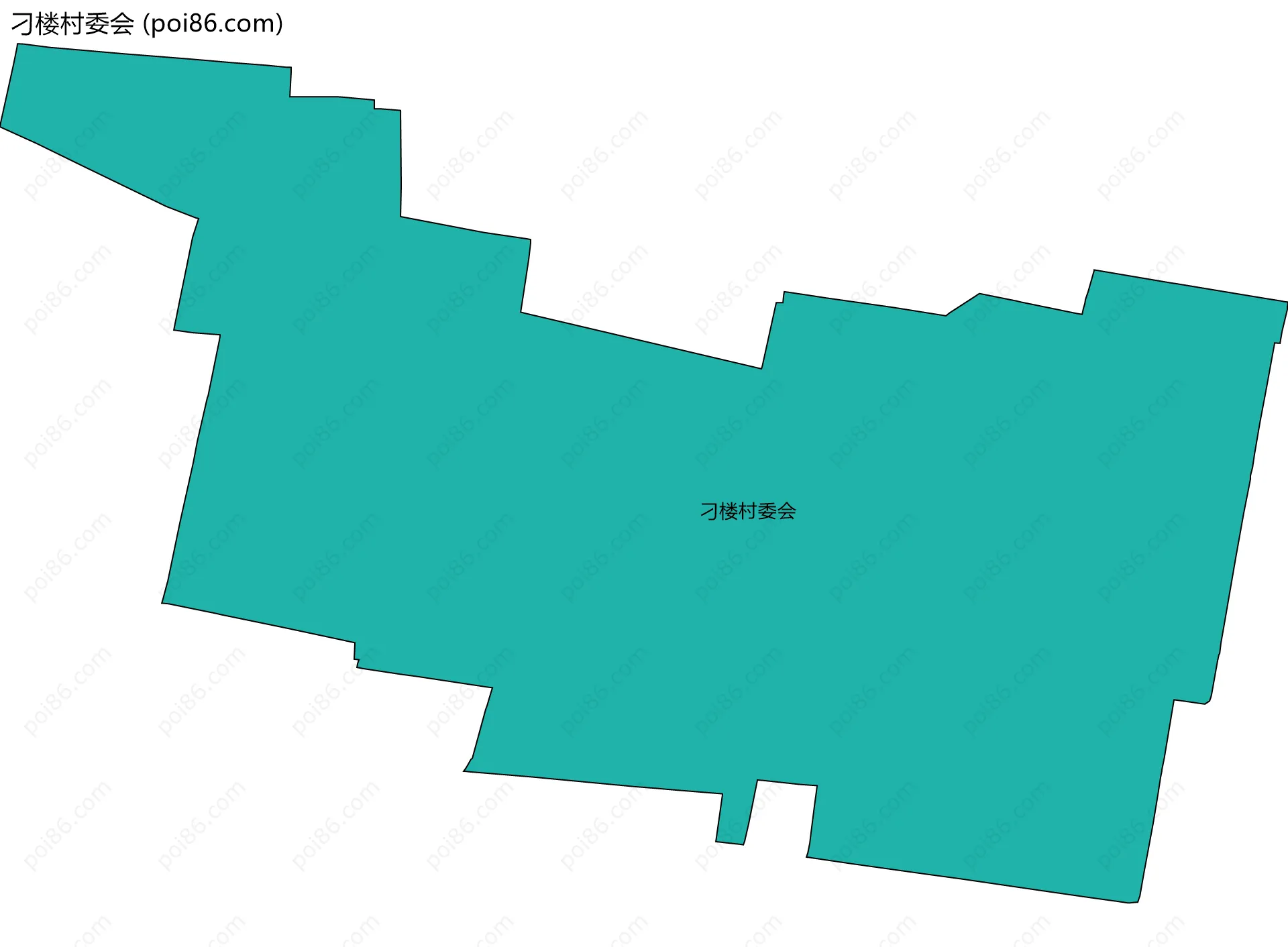 刁楼村委会边界地图