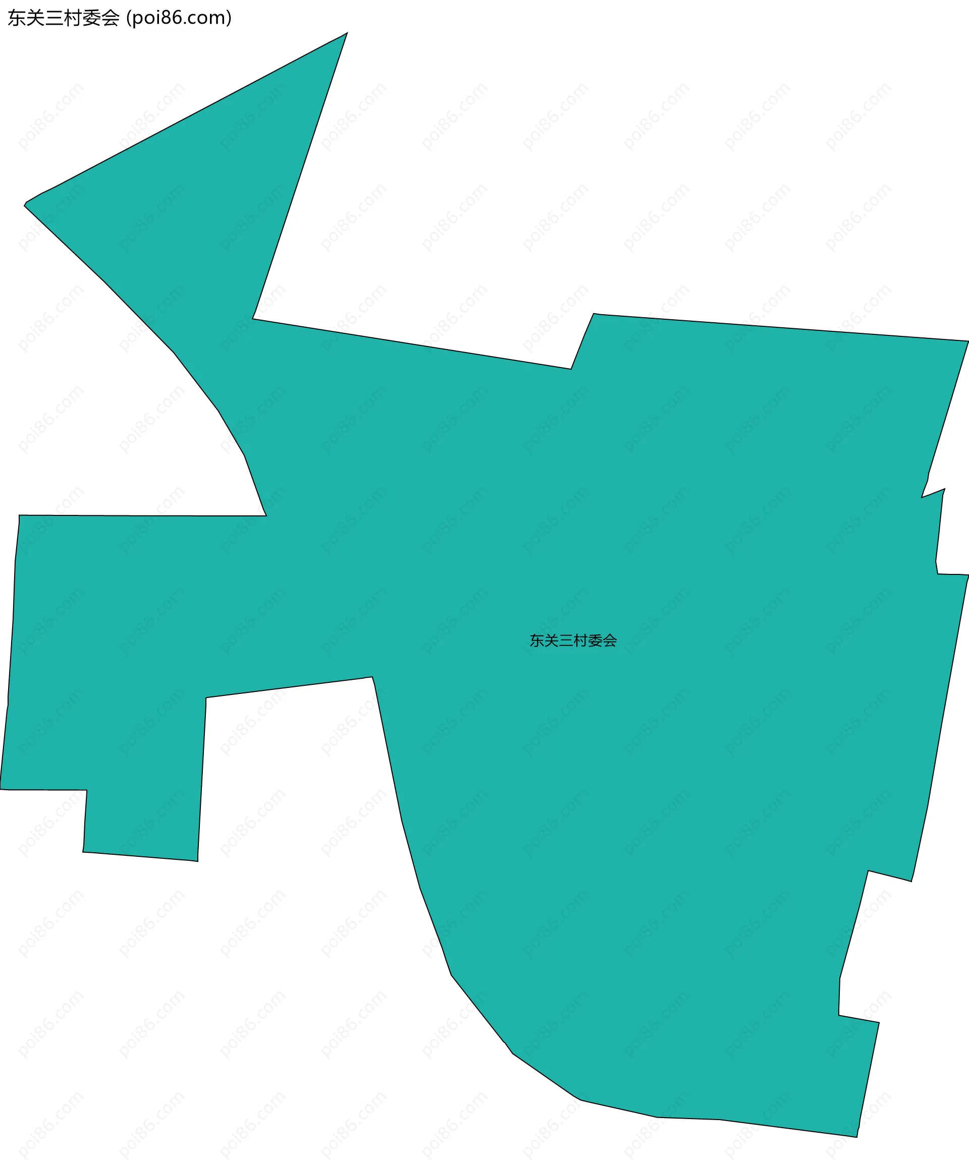 东关三村委会边界地图