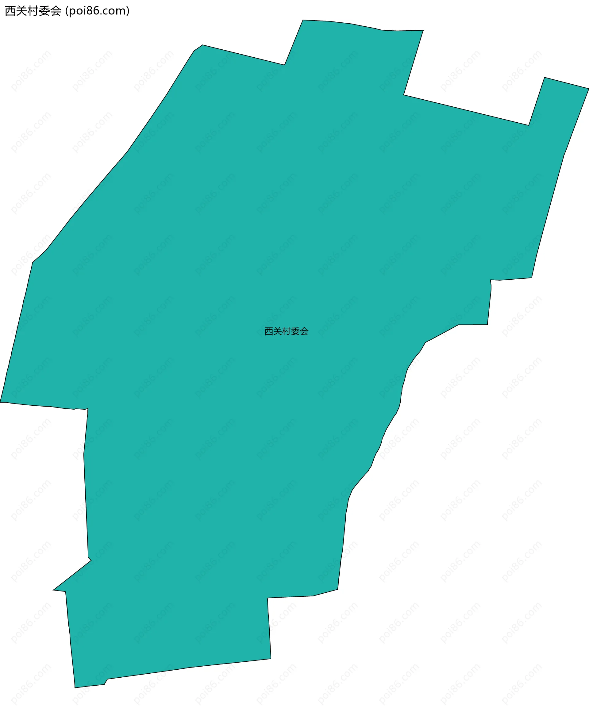 西关村委会边界地图