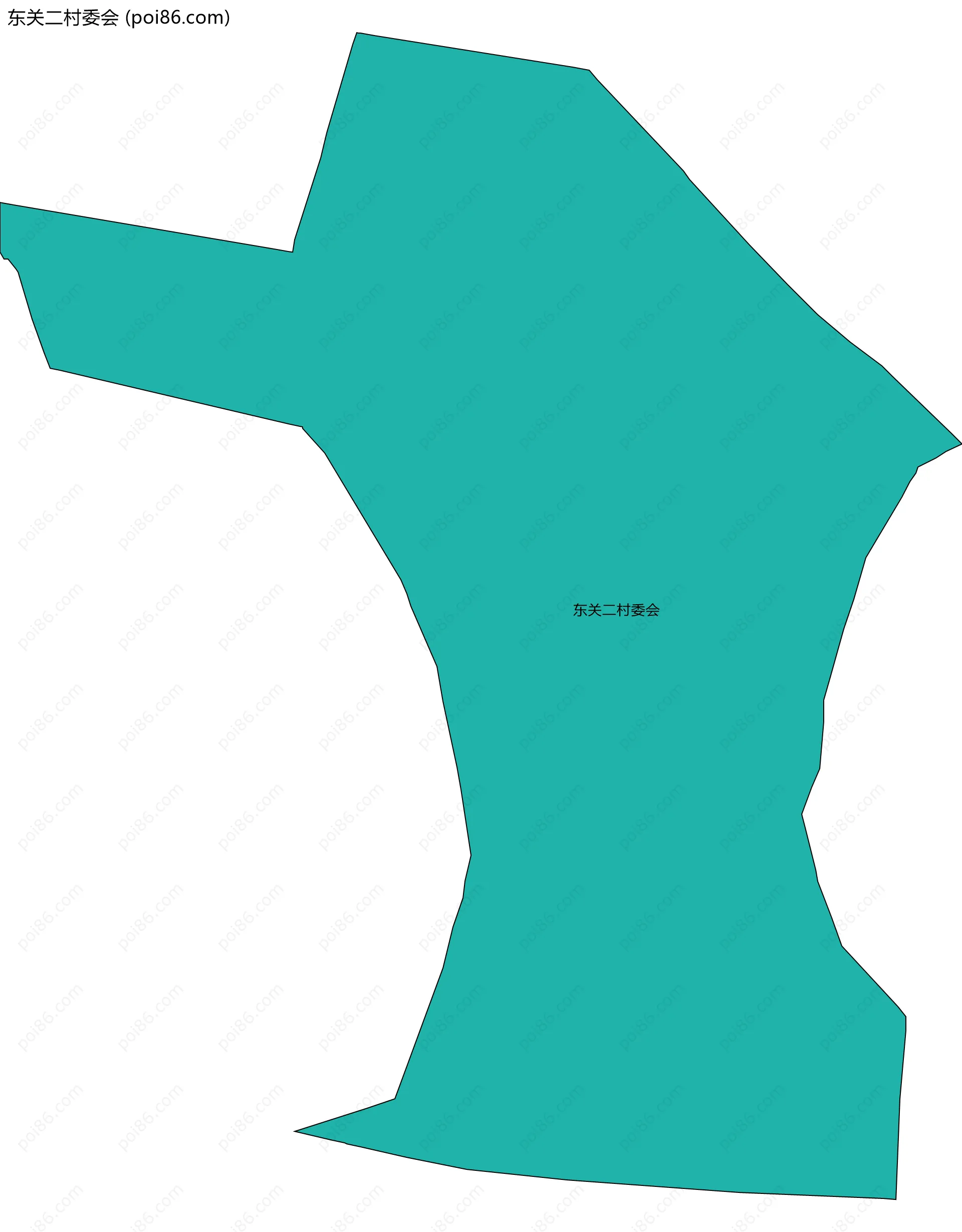 东关二村委会边界地图