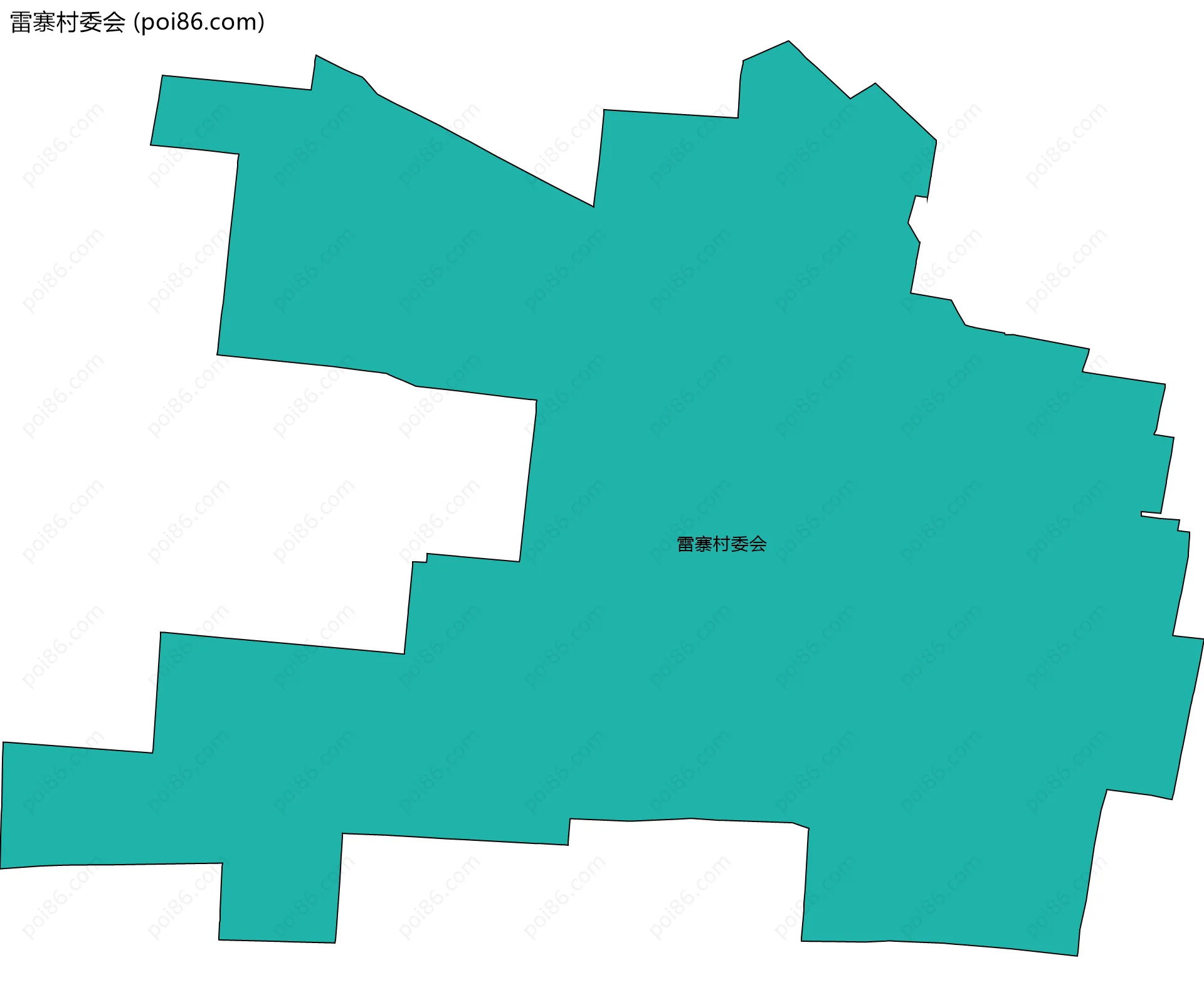 雷寨村委会边界地图