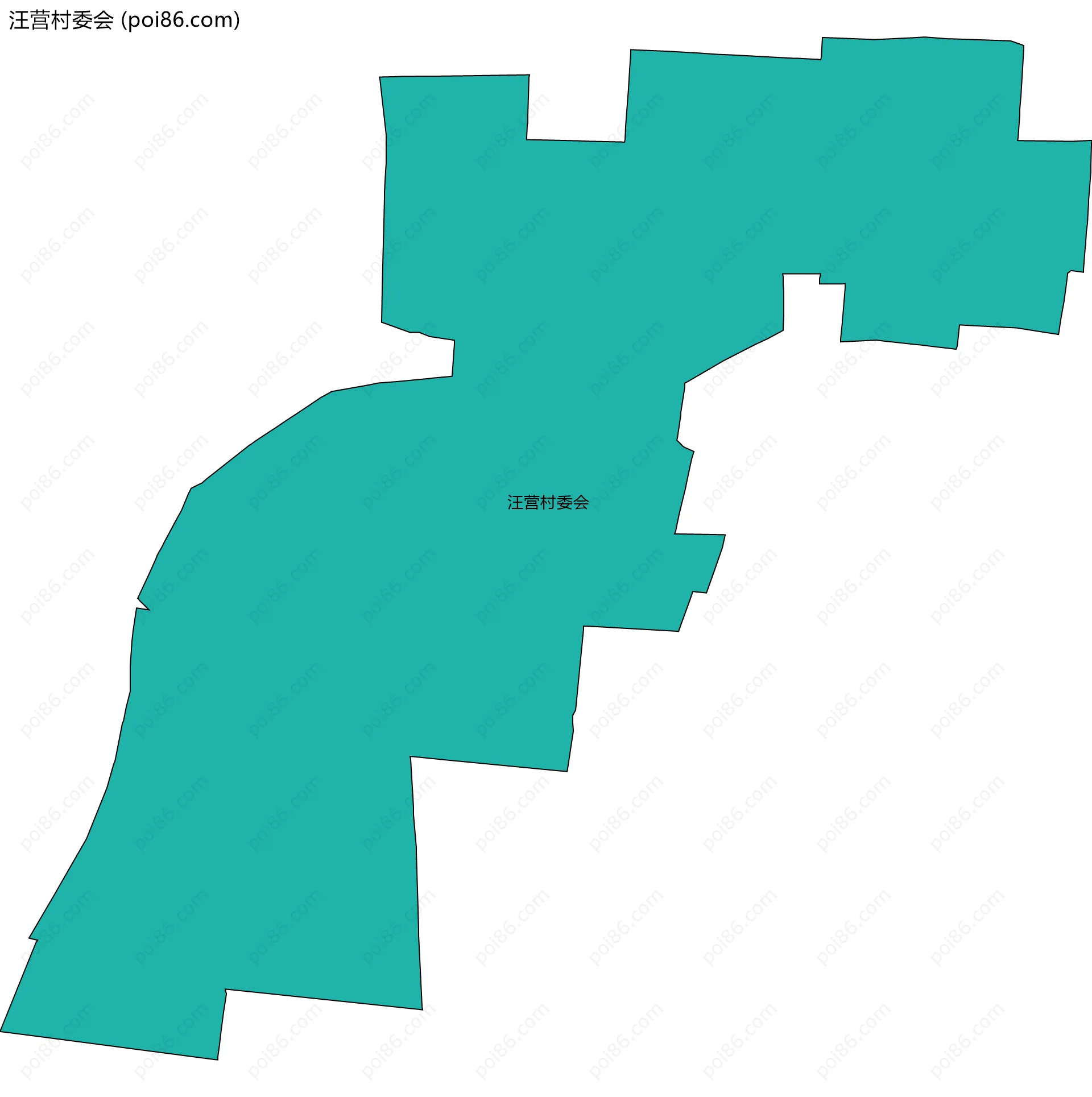 汪营村委会边界地图