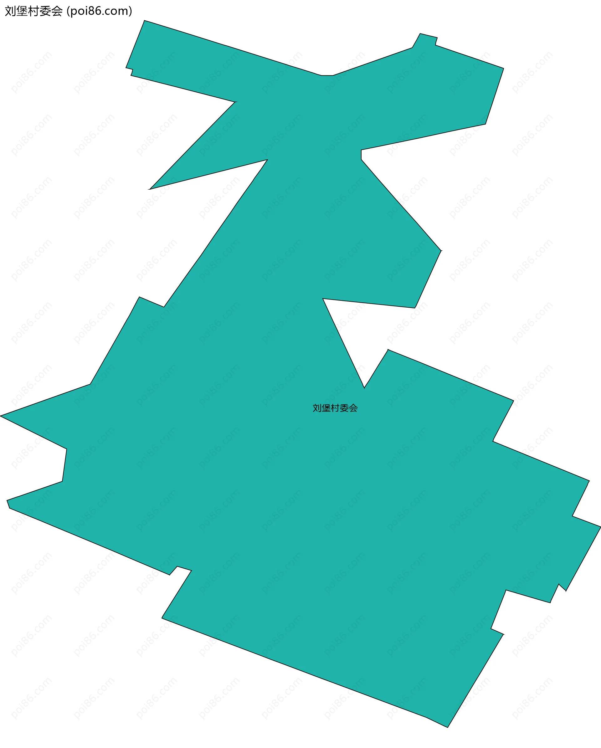 刘堡村委会边界地图