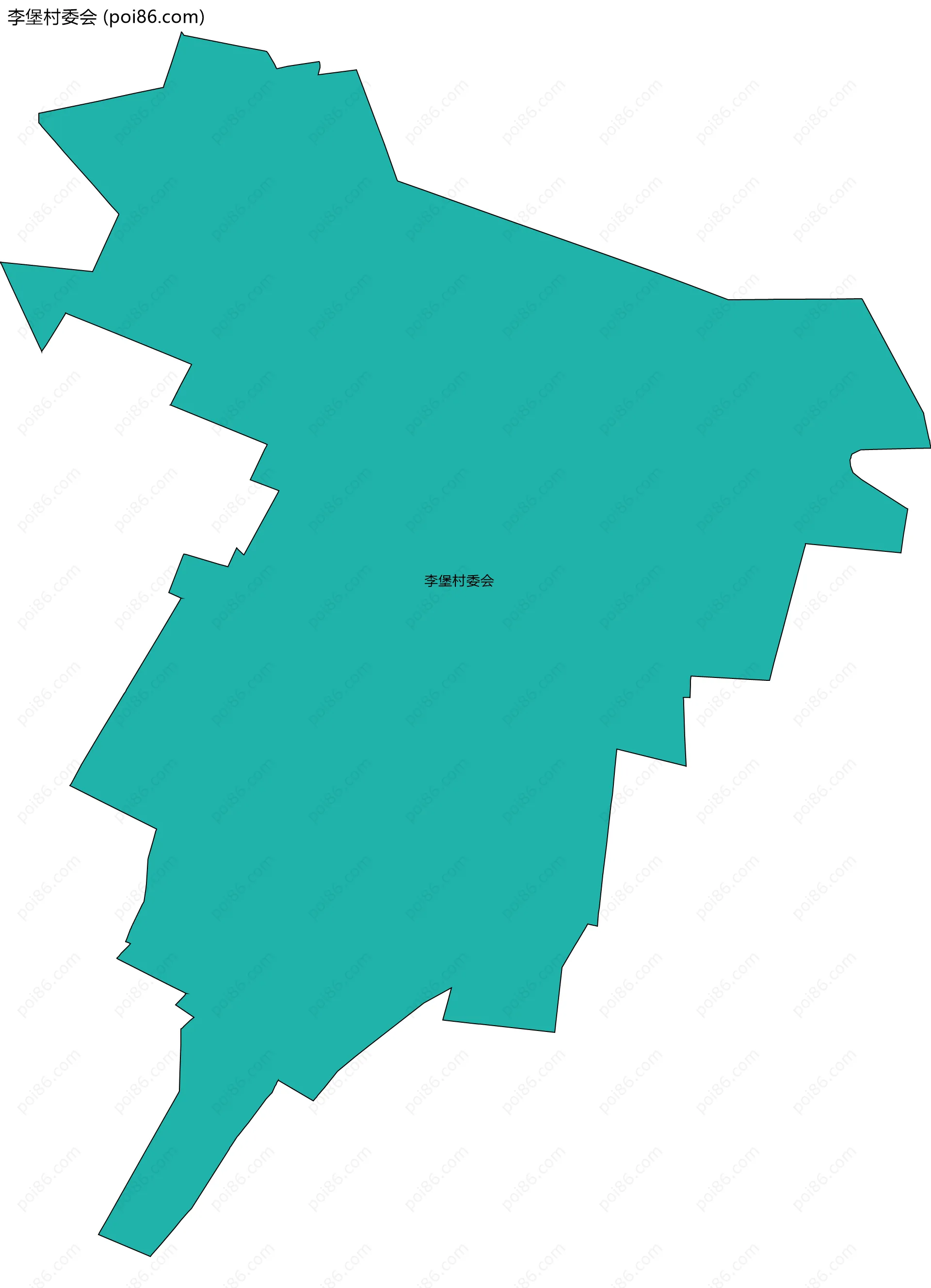 李堡村委会边界地图