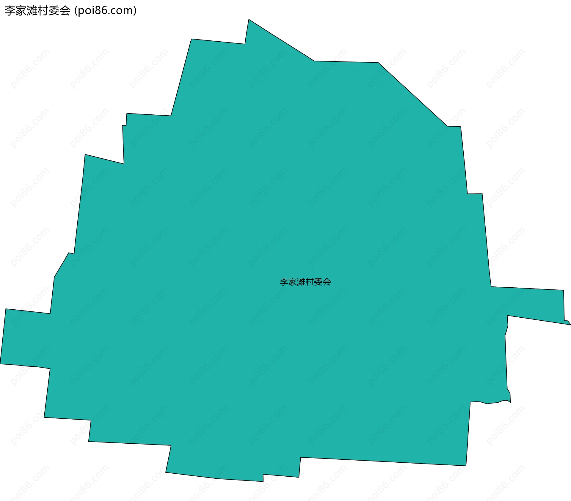 李家滩村委会边界地图