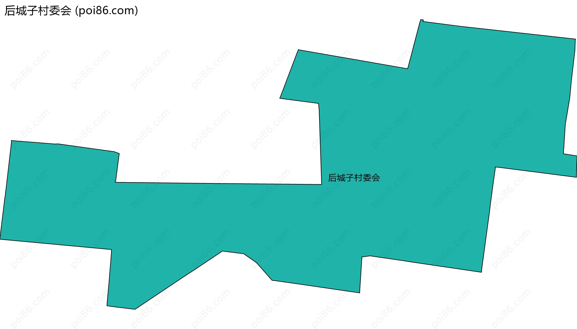 后城子村委会边界地图