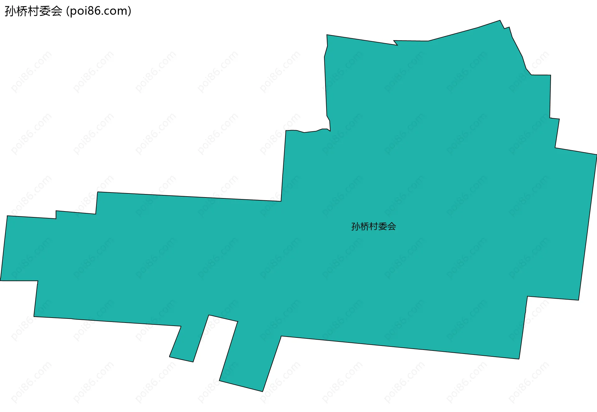孙桥村委会边界地图