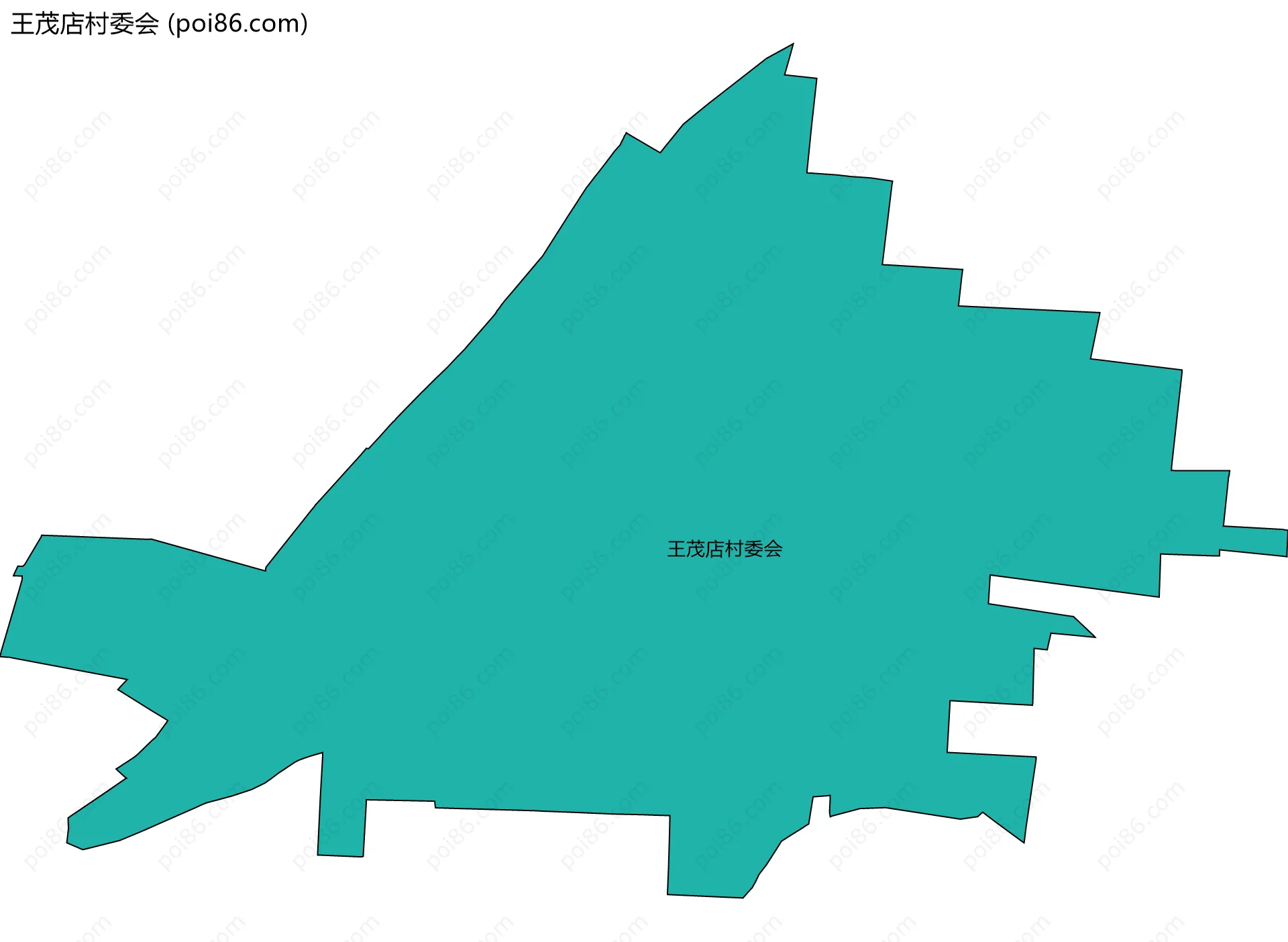 王茂店村委会边界地图