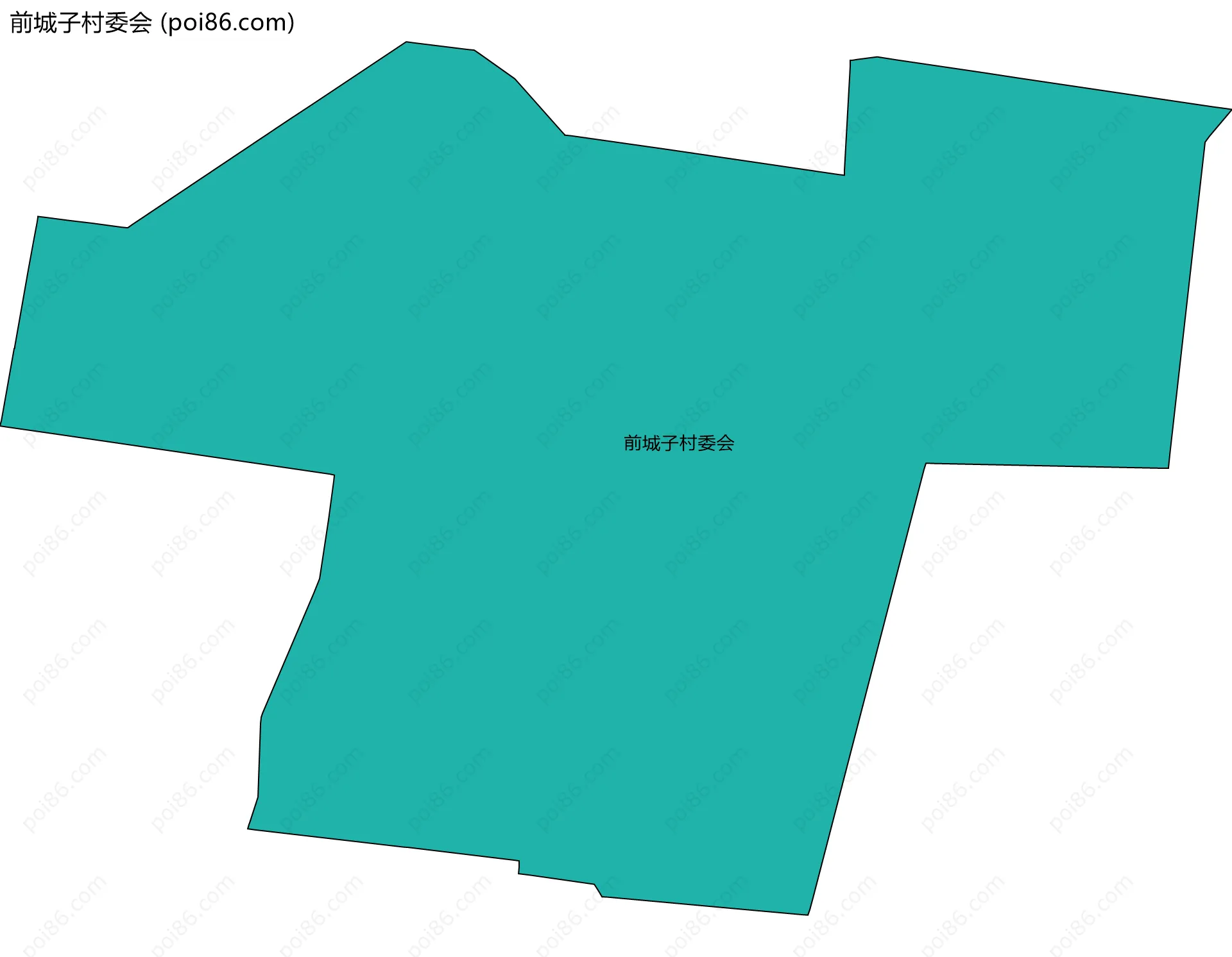 前城子村委会边界地图