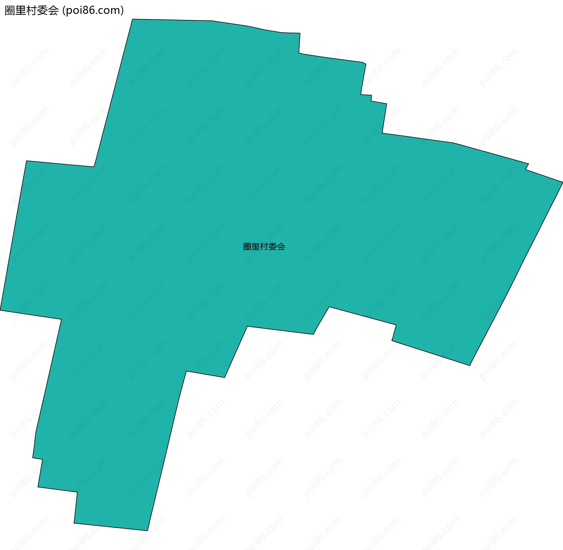 圈里村委会边界地图