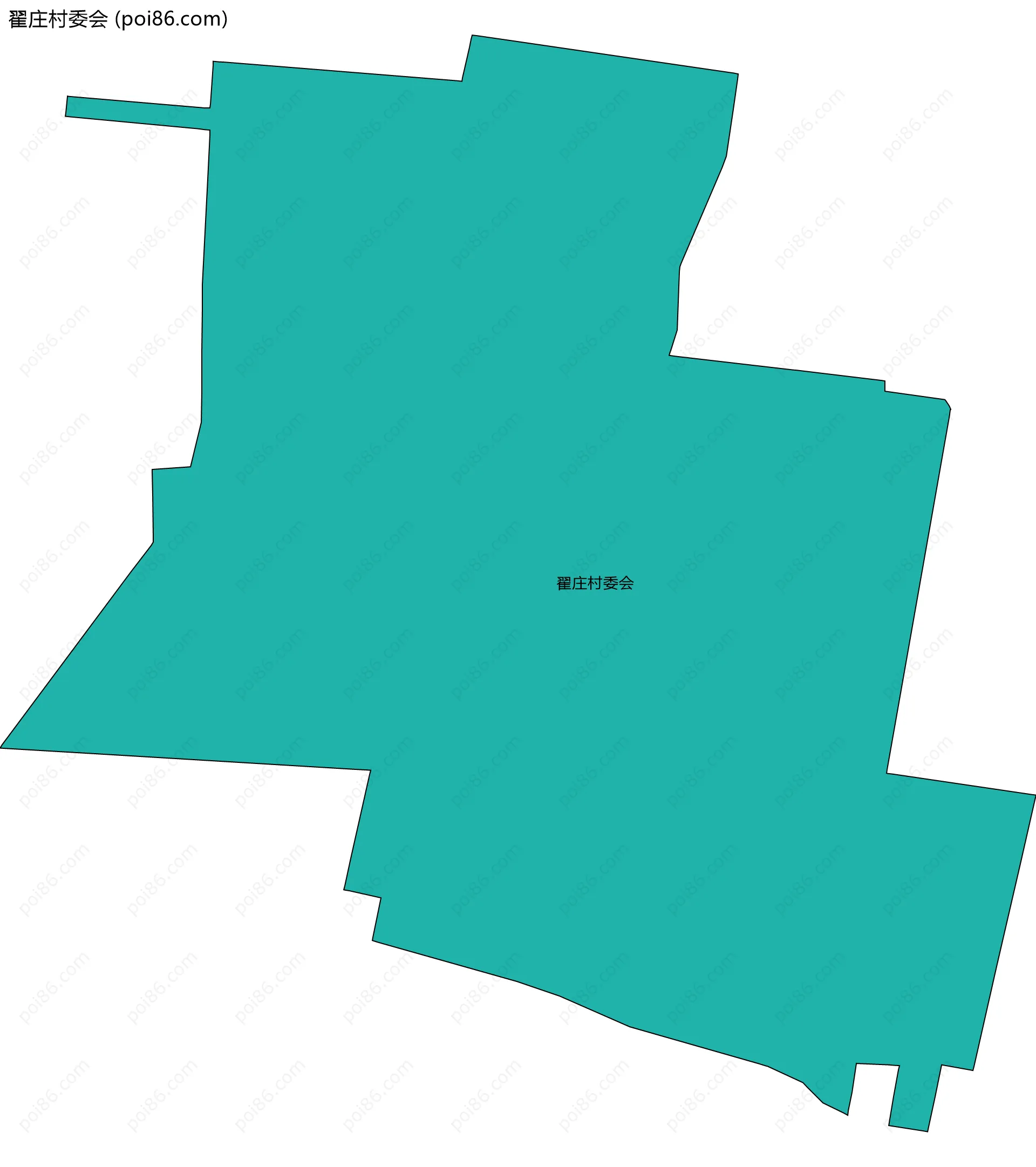 翟庄村委会边界地图