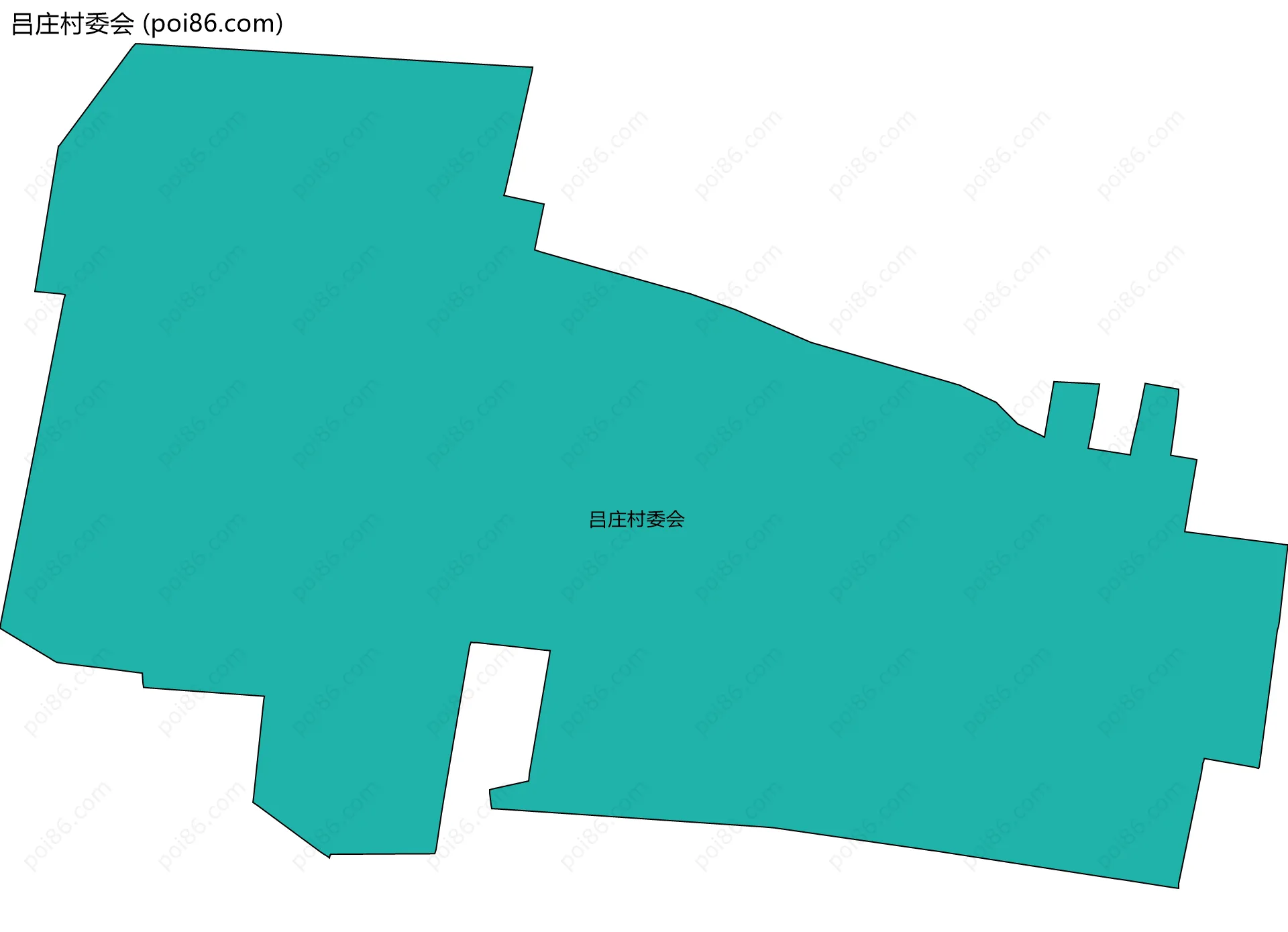 吕庄村委会边界地图