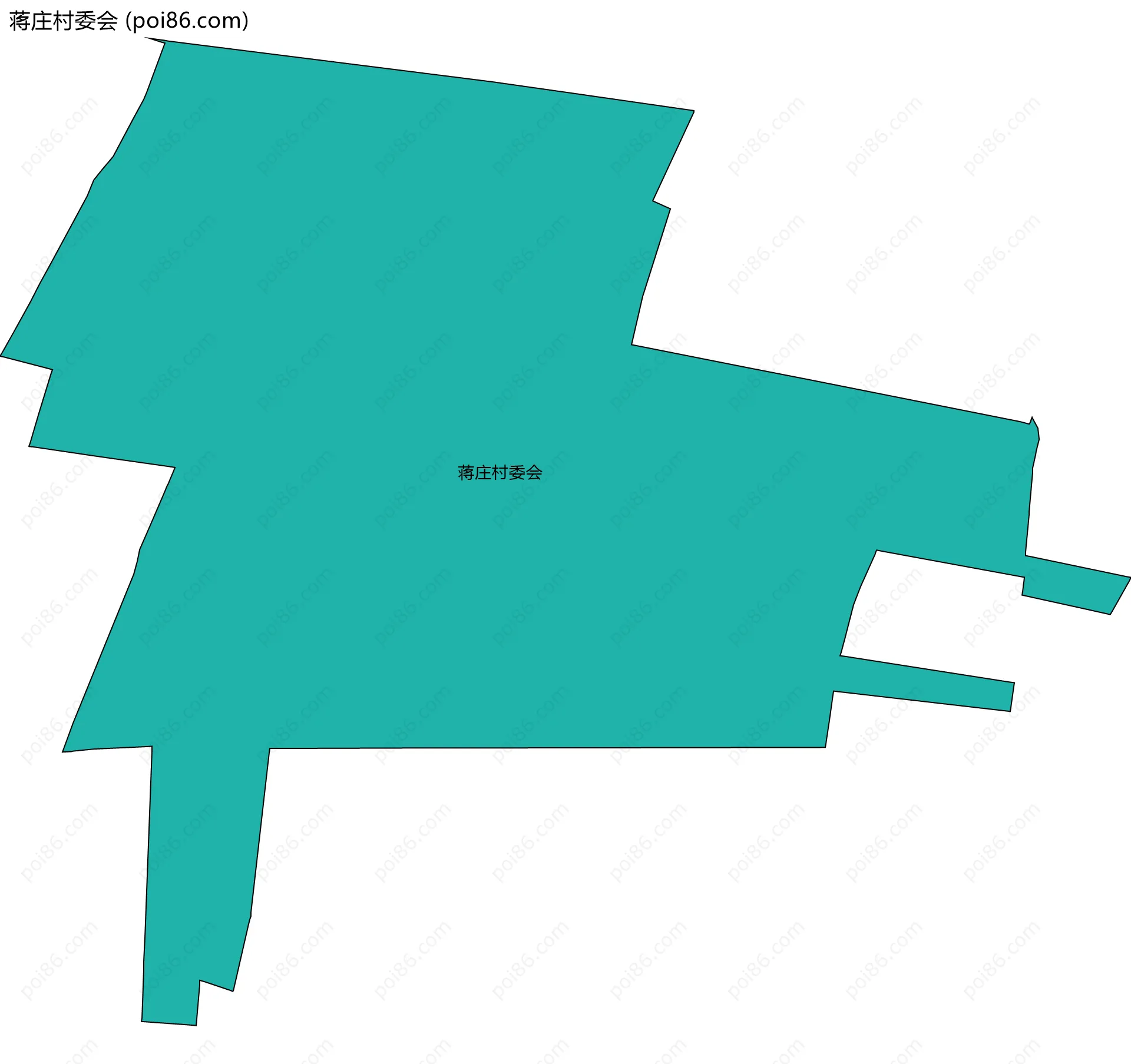 蒋庄村委会边界地图