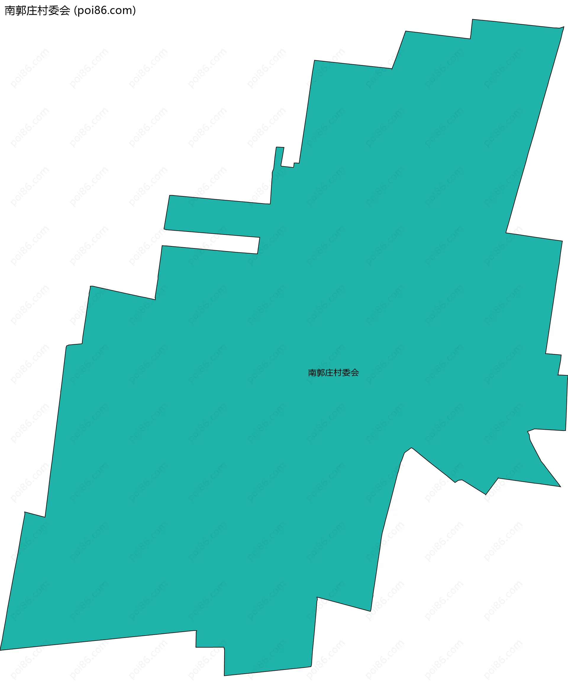 南郭庄村委会边界地图