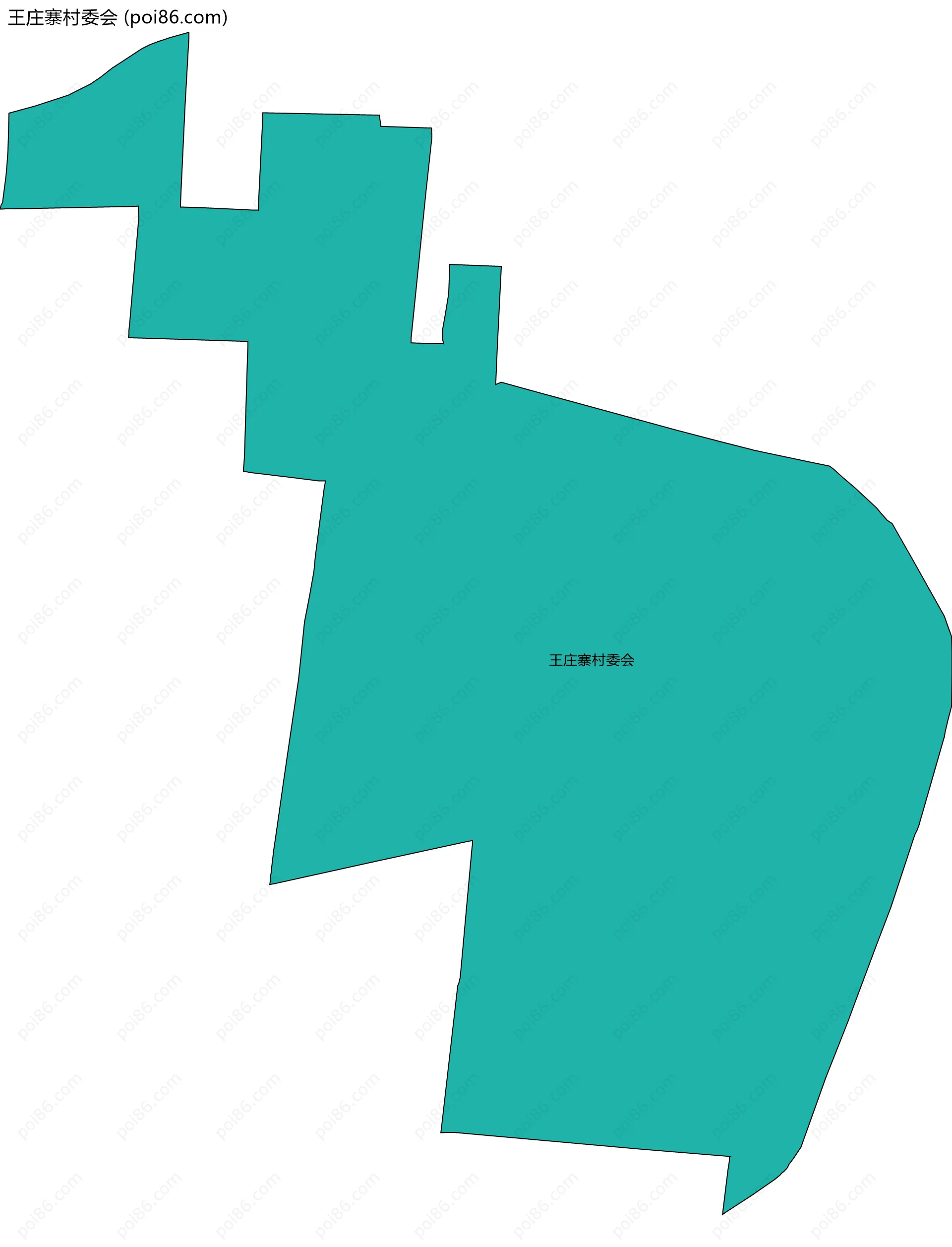 王庄寨村委会边界地图