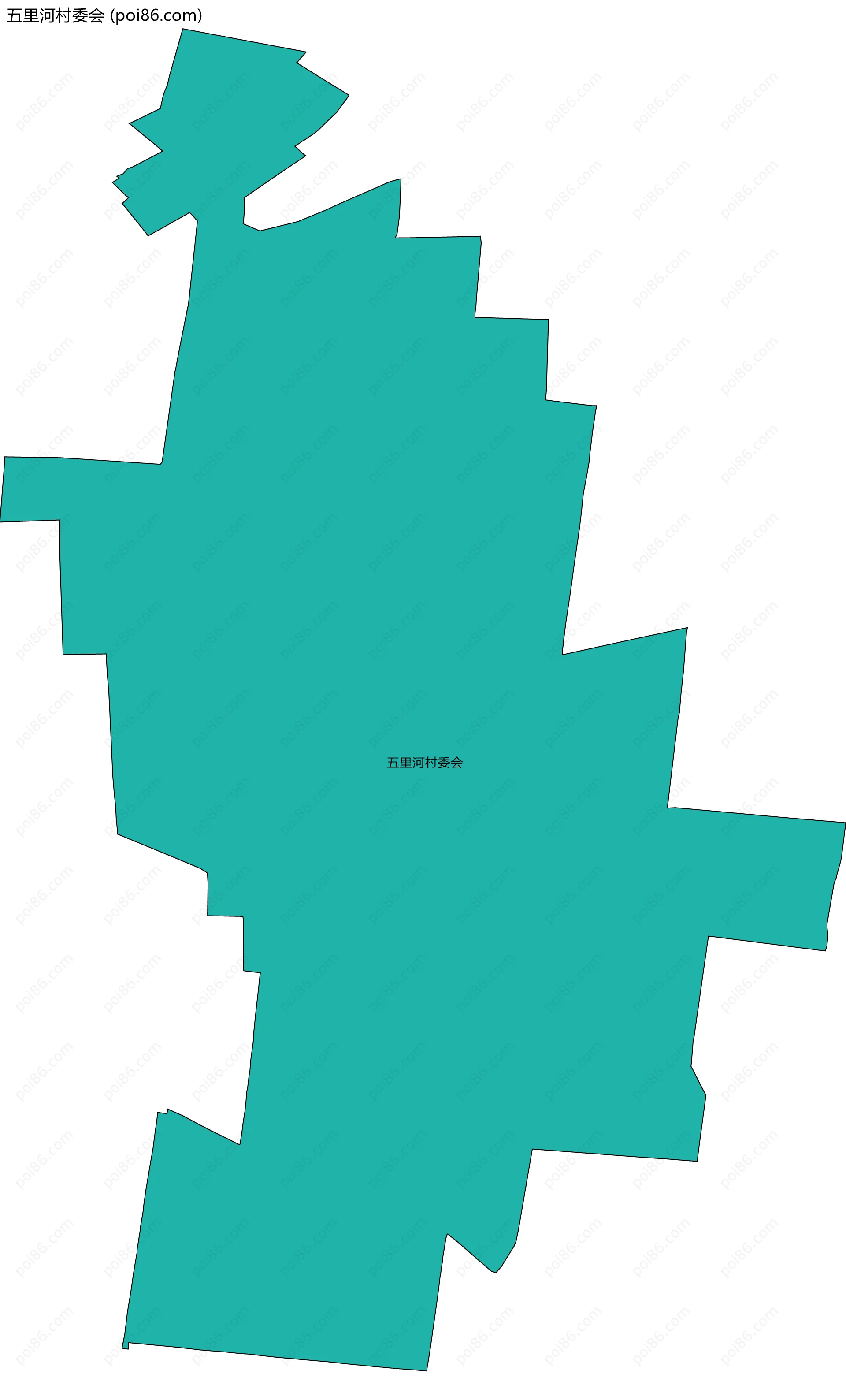 五里河村委会边界地图