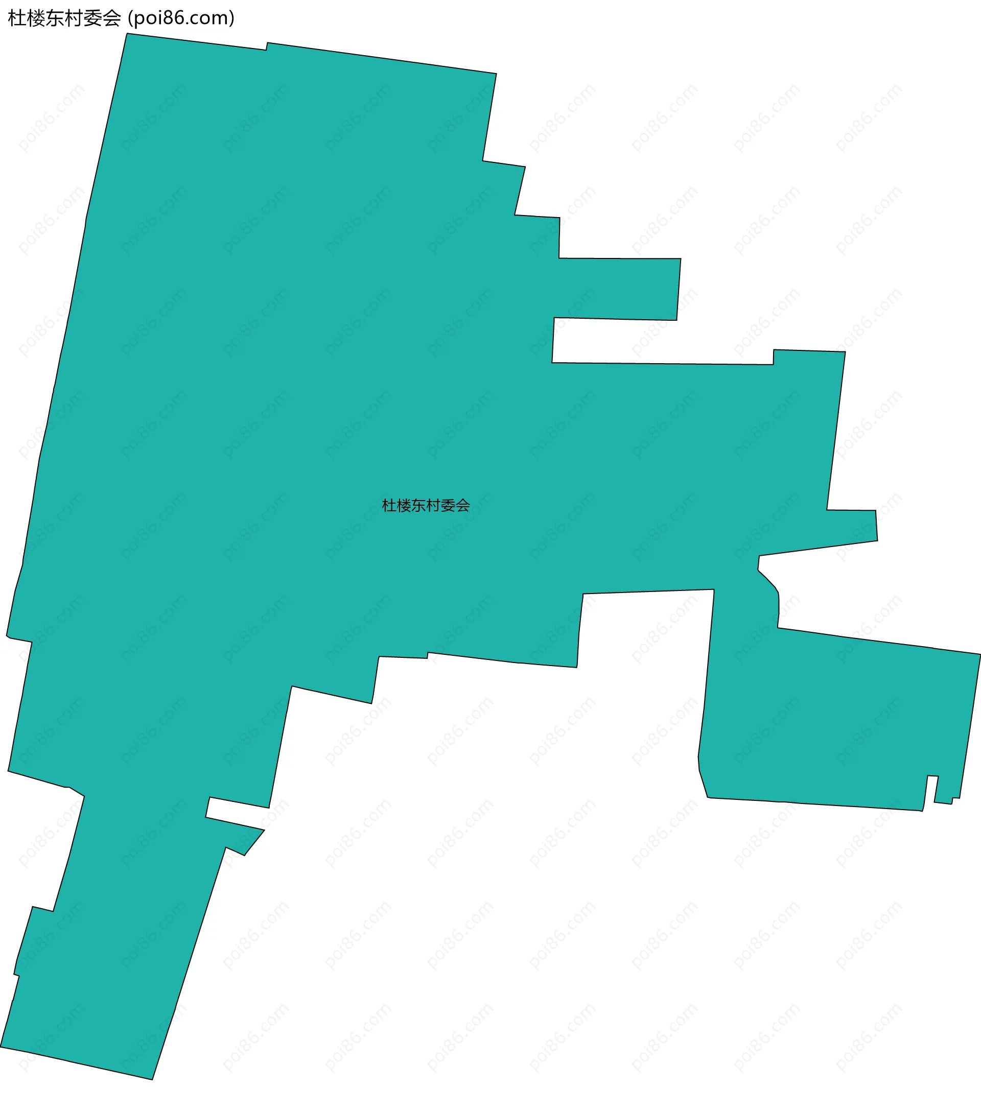 杜楼东村委会边界地图