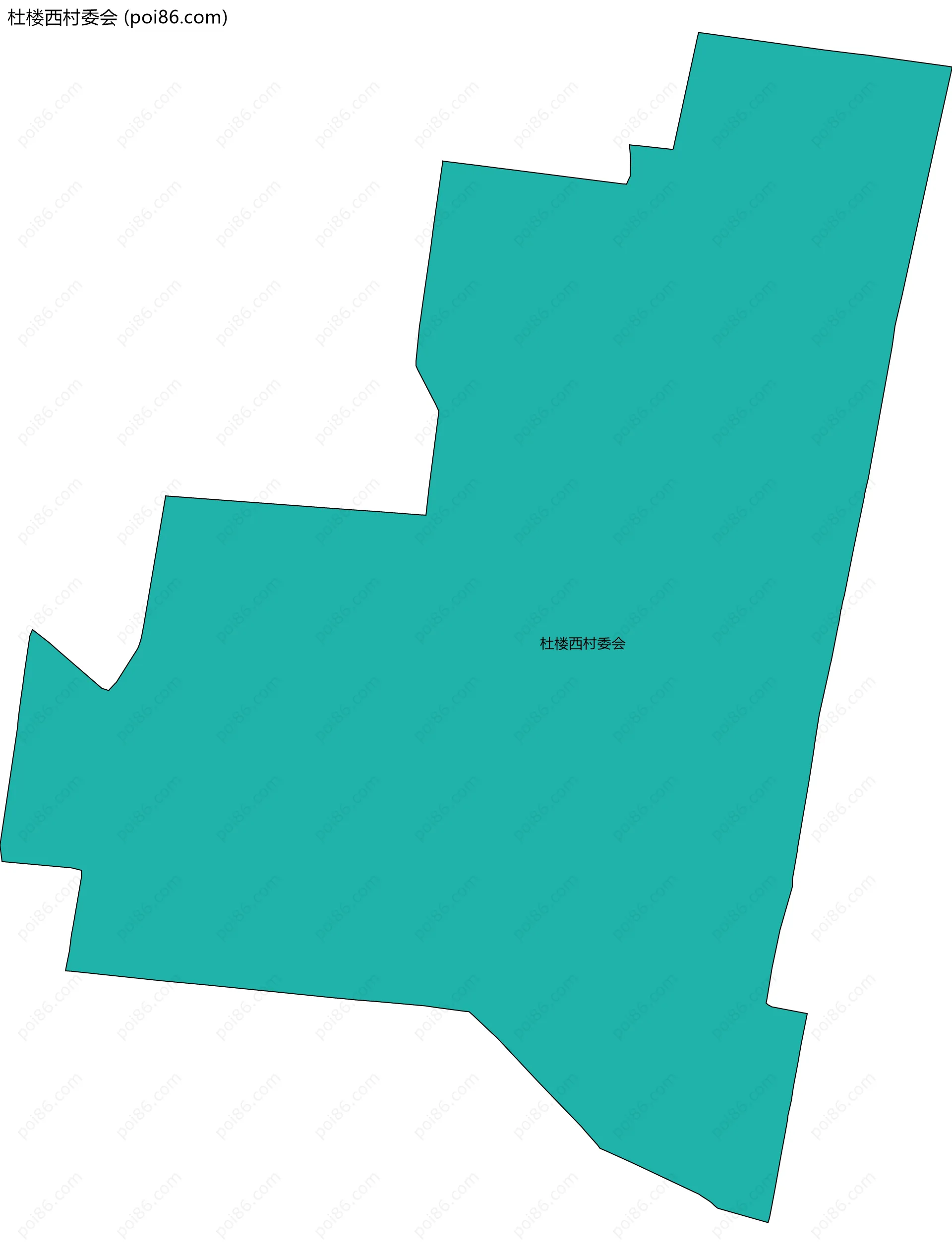 杜楼西村委会边界地图